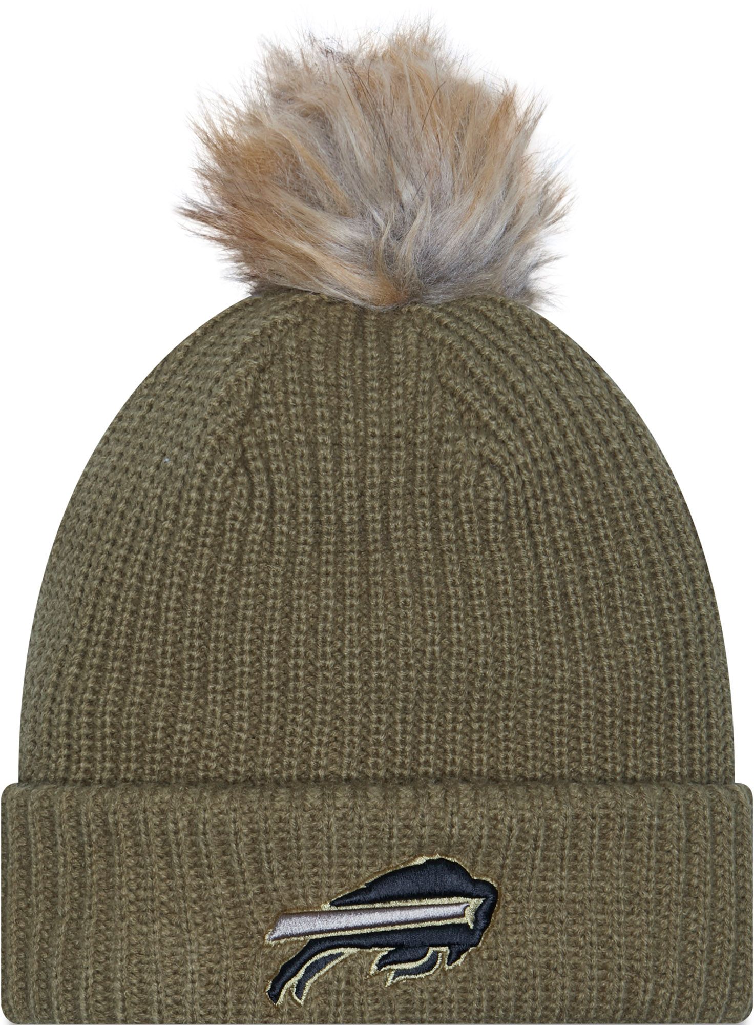 New Era Women's Buffalo Bills Salute To Service 2025 Dark Moss Knit Beanie product image