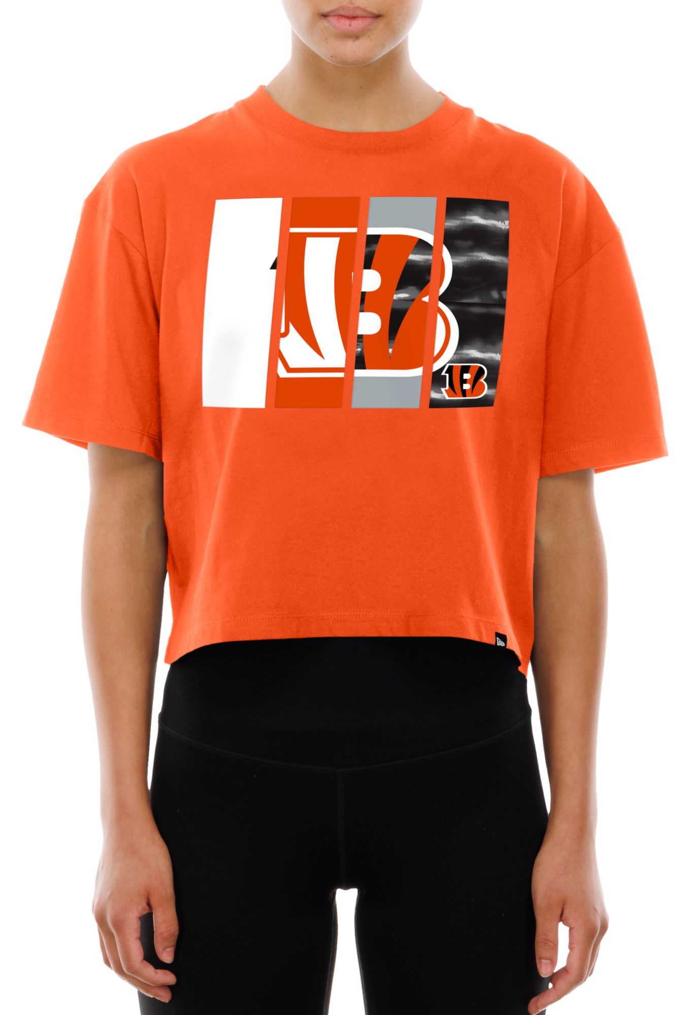 New Era Women's Cincinnati Bengals Orange Panel Boxy T-Shirt product image
