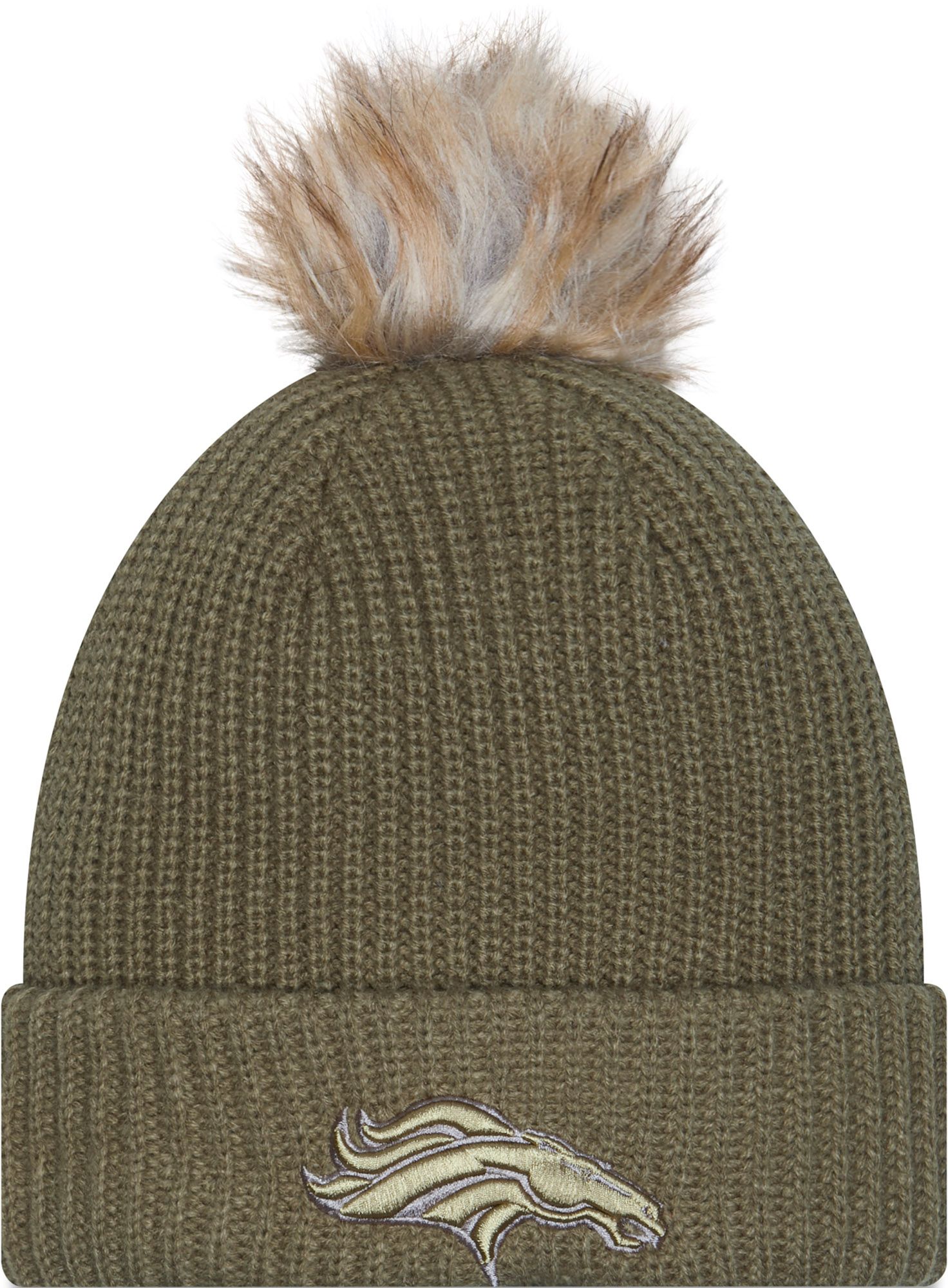 New Era Women's Denver Broncos Salute To Service 2025 Dark Moss Knit Beanie product image