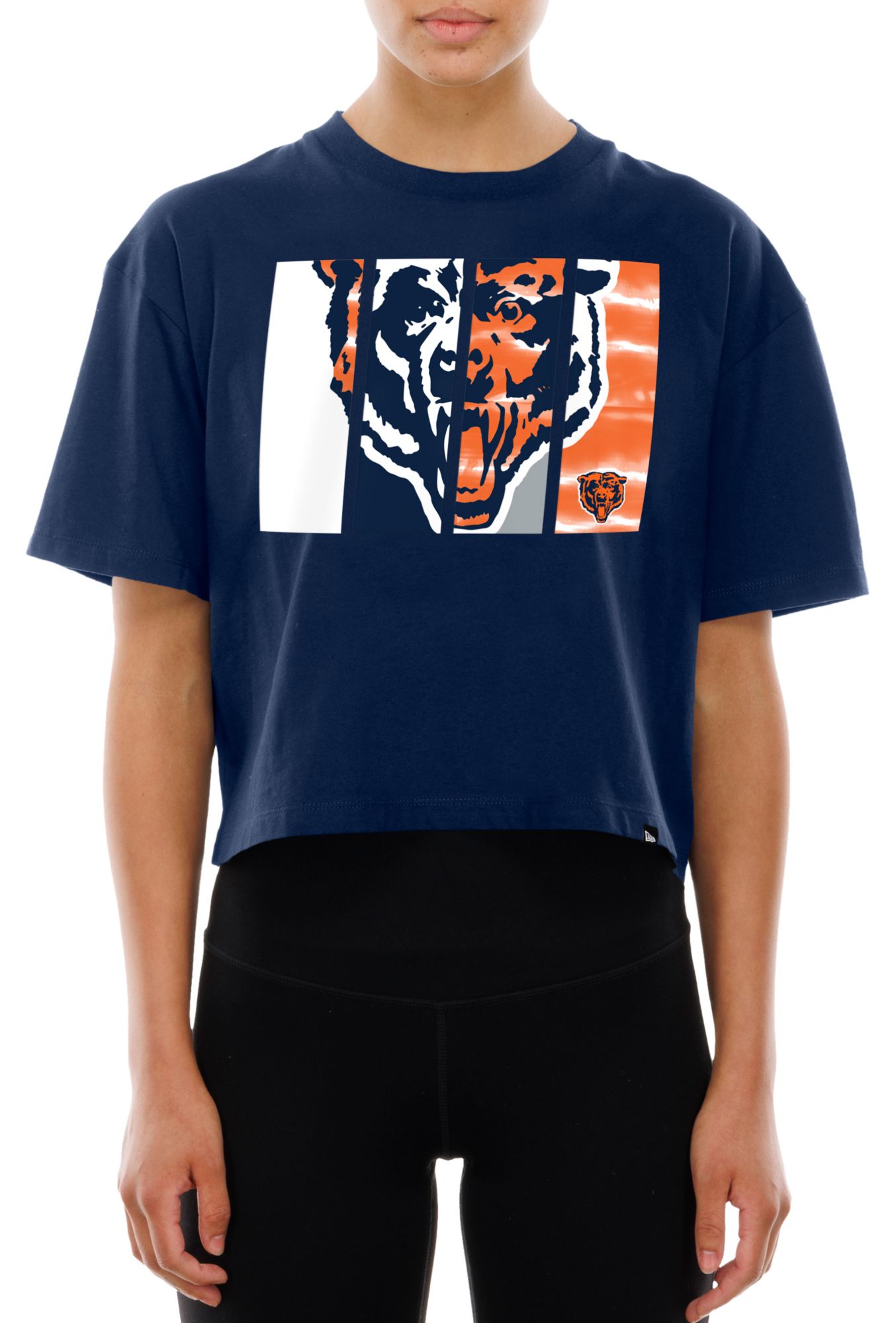 New Era Women's Chicago Bears Navy Panel Boxy T-Shirt product image