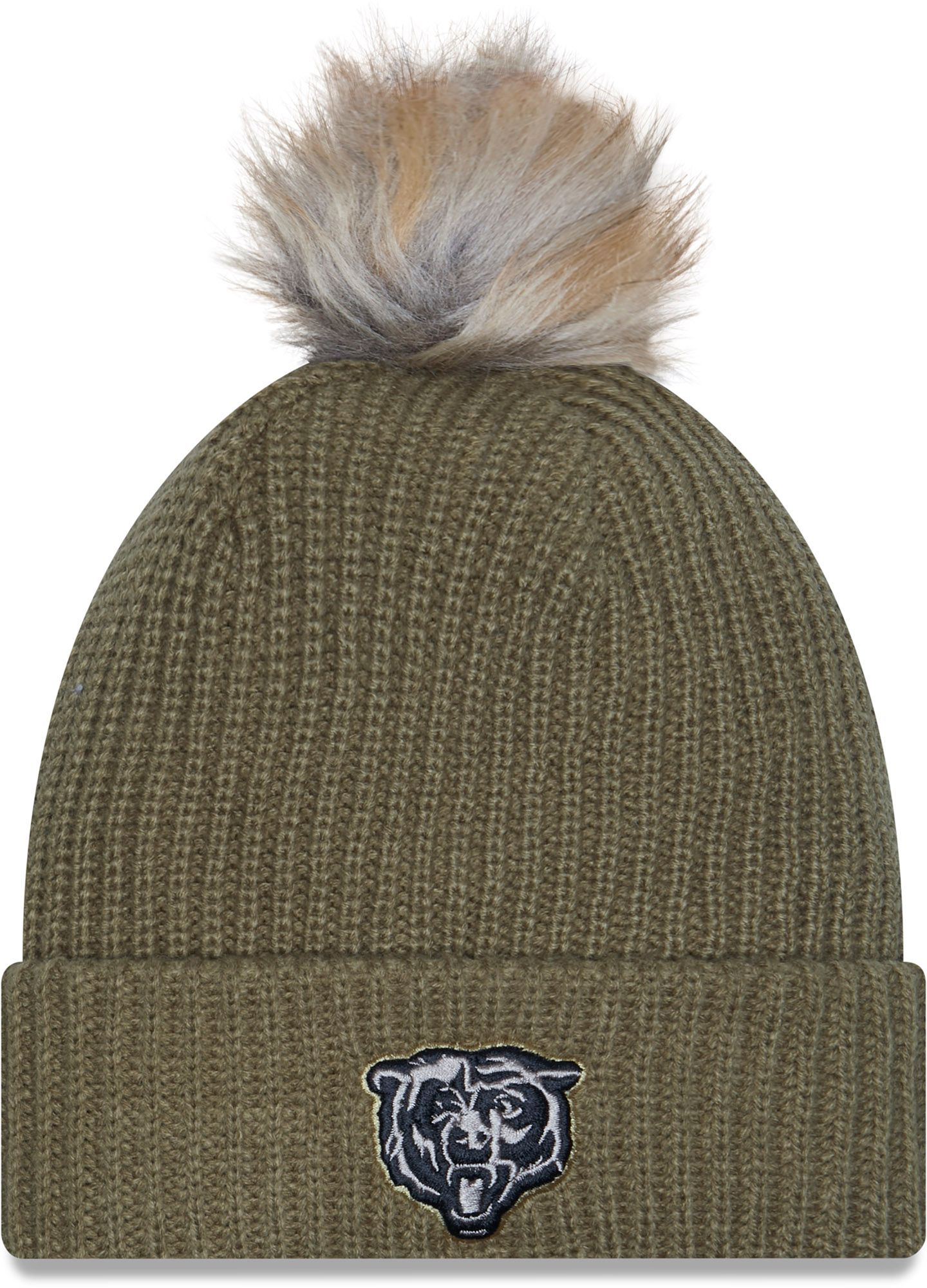 New Era Women's Chicago Bears Salute To Service 2025 Dark Moss Knit Beanie product image