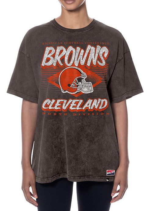 New Era Women's Cleveland Browns Dark Brown Washed T-Shirt product image