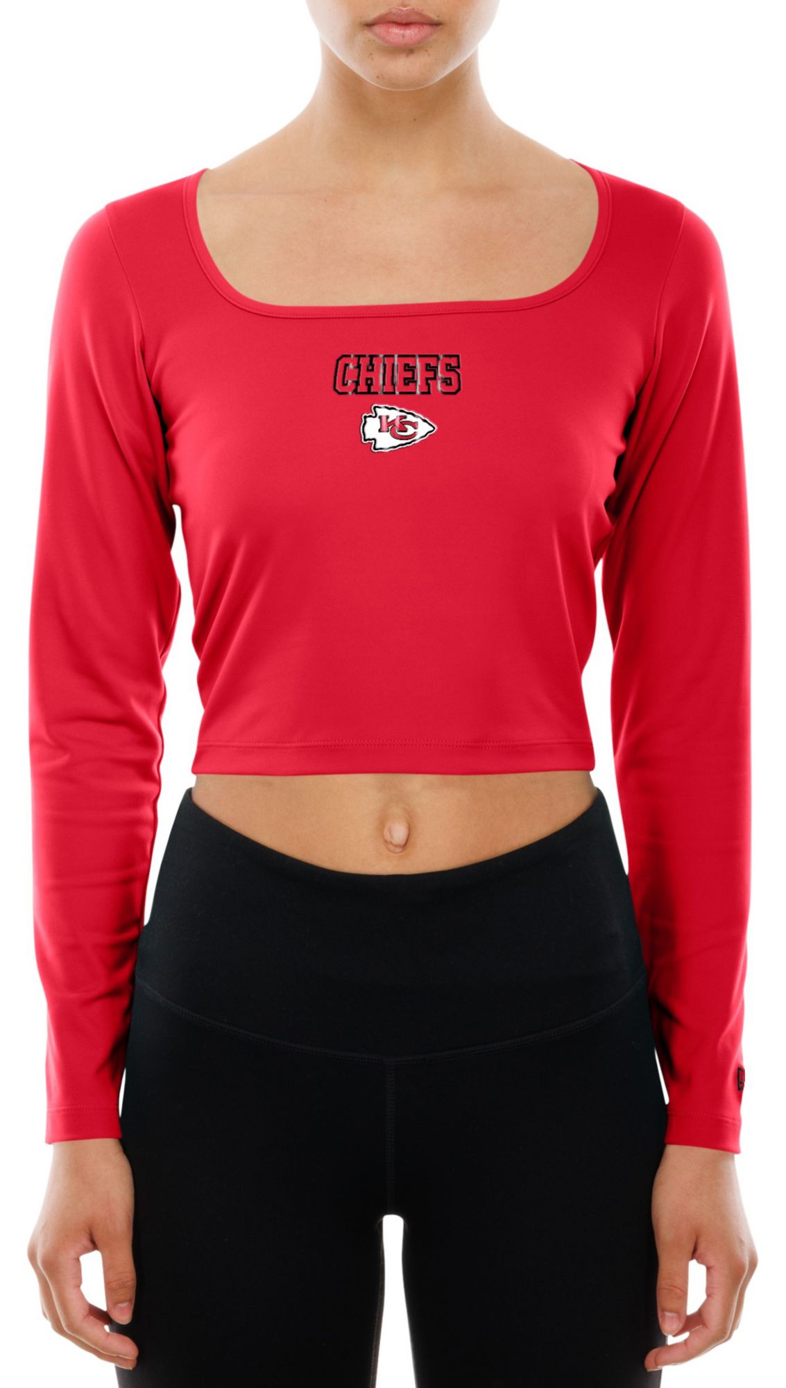 New Era Women's Kansas City Chiefs Red Fitted Square Neck Long Sleeve T-Shirt product image