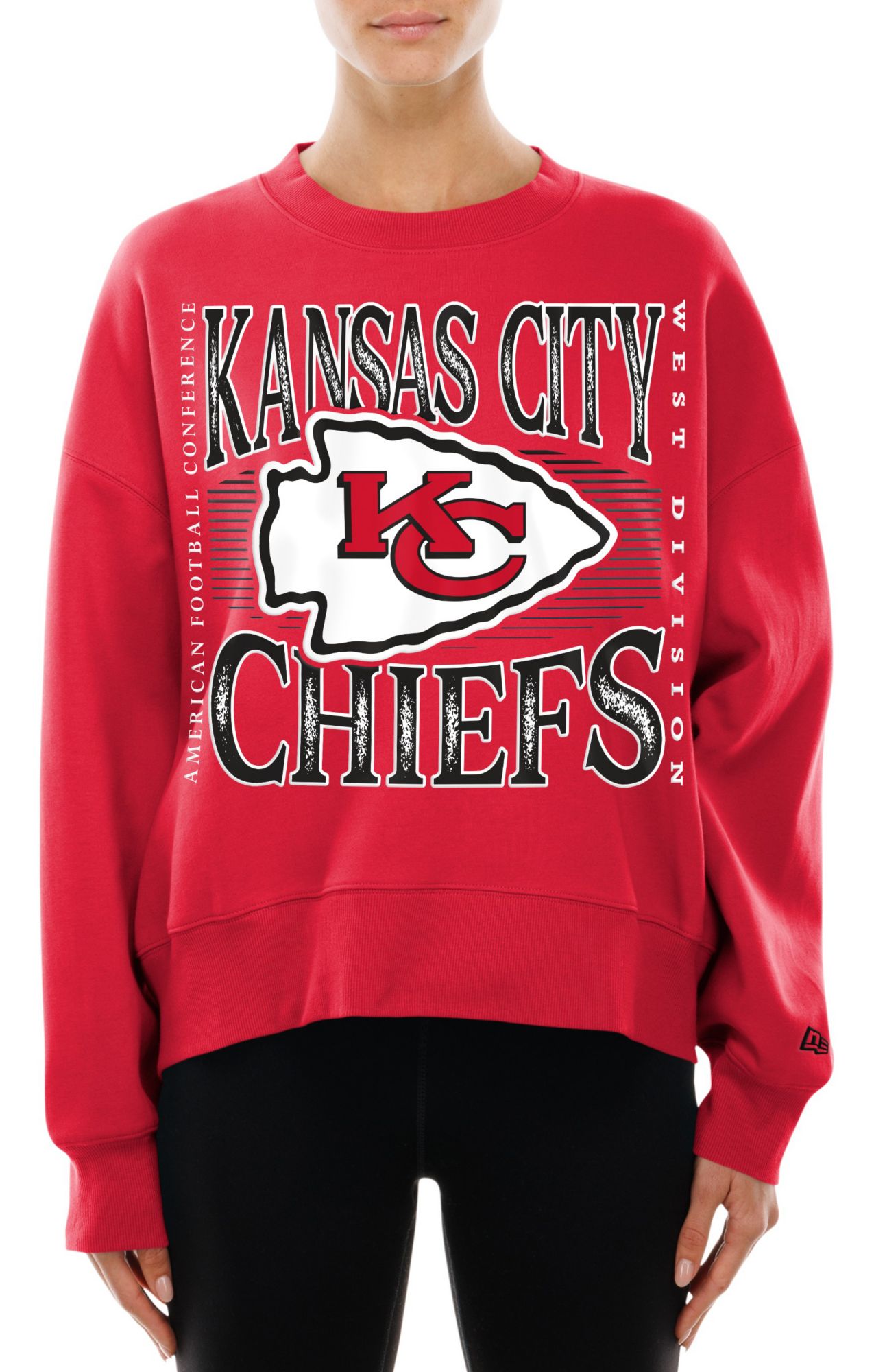 New Era Women's Kansas City Chiefs Red Tech Crew Pullover Sweatshirt product image