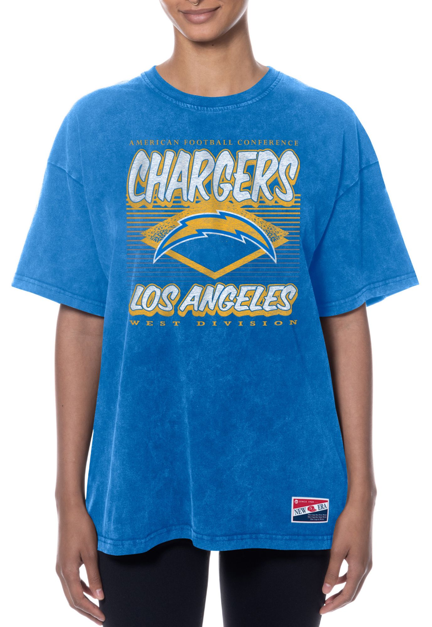 New Era Women's Los Angeles Chargers Blue Washed T-Shirt product image