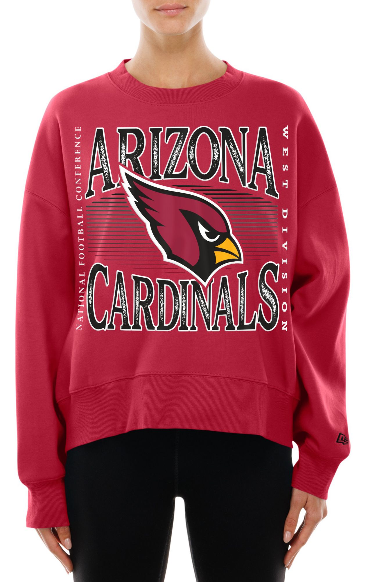 New Era Women's Arizona Cardinals Dark Red Tech Crew Pullover Sweatshirt product image