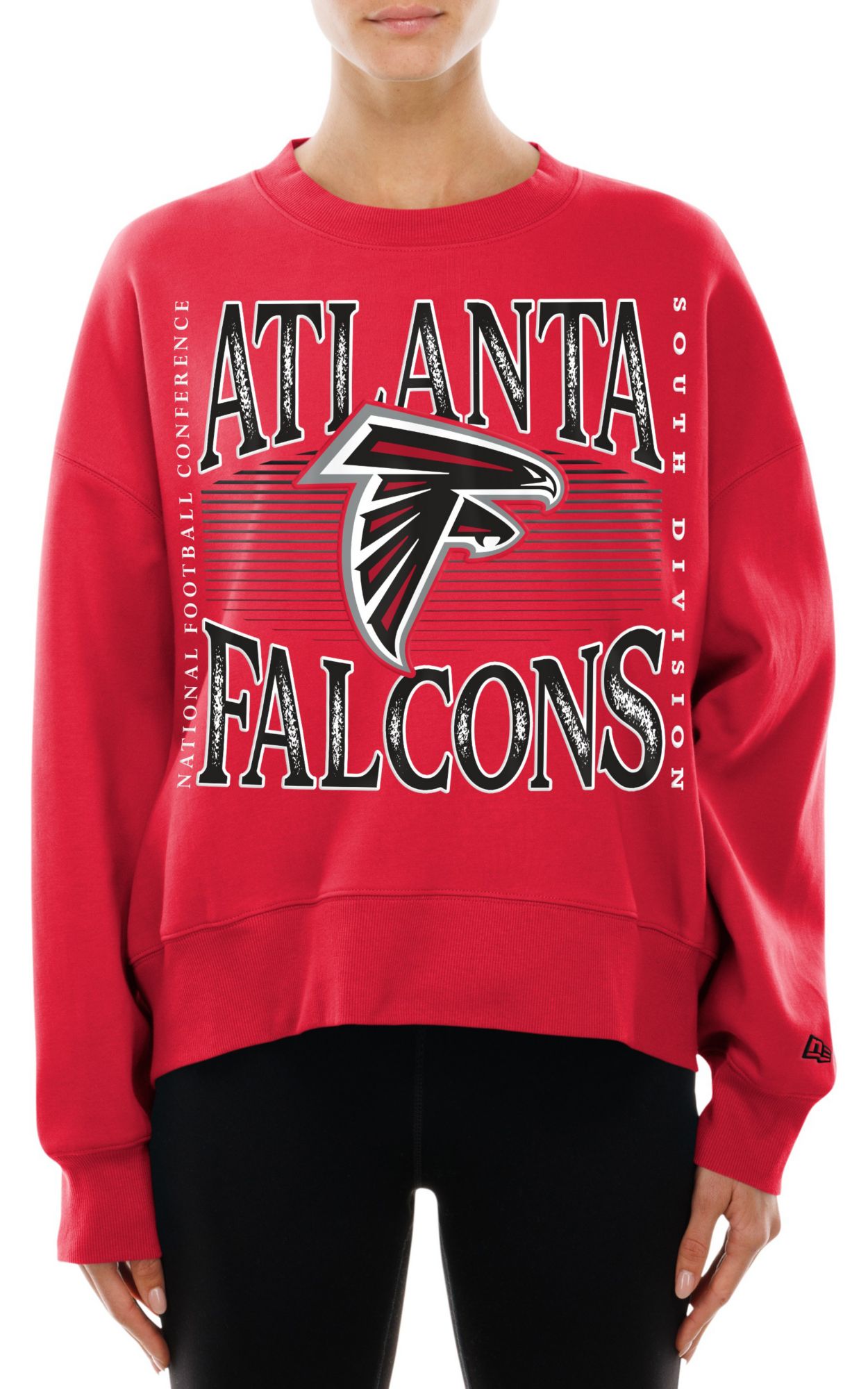 New Era Women's Atlanta Falcons Red Tech Crew Pullover Sweatshirt product image