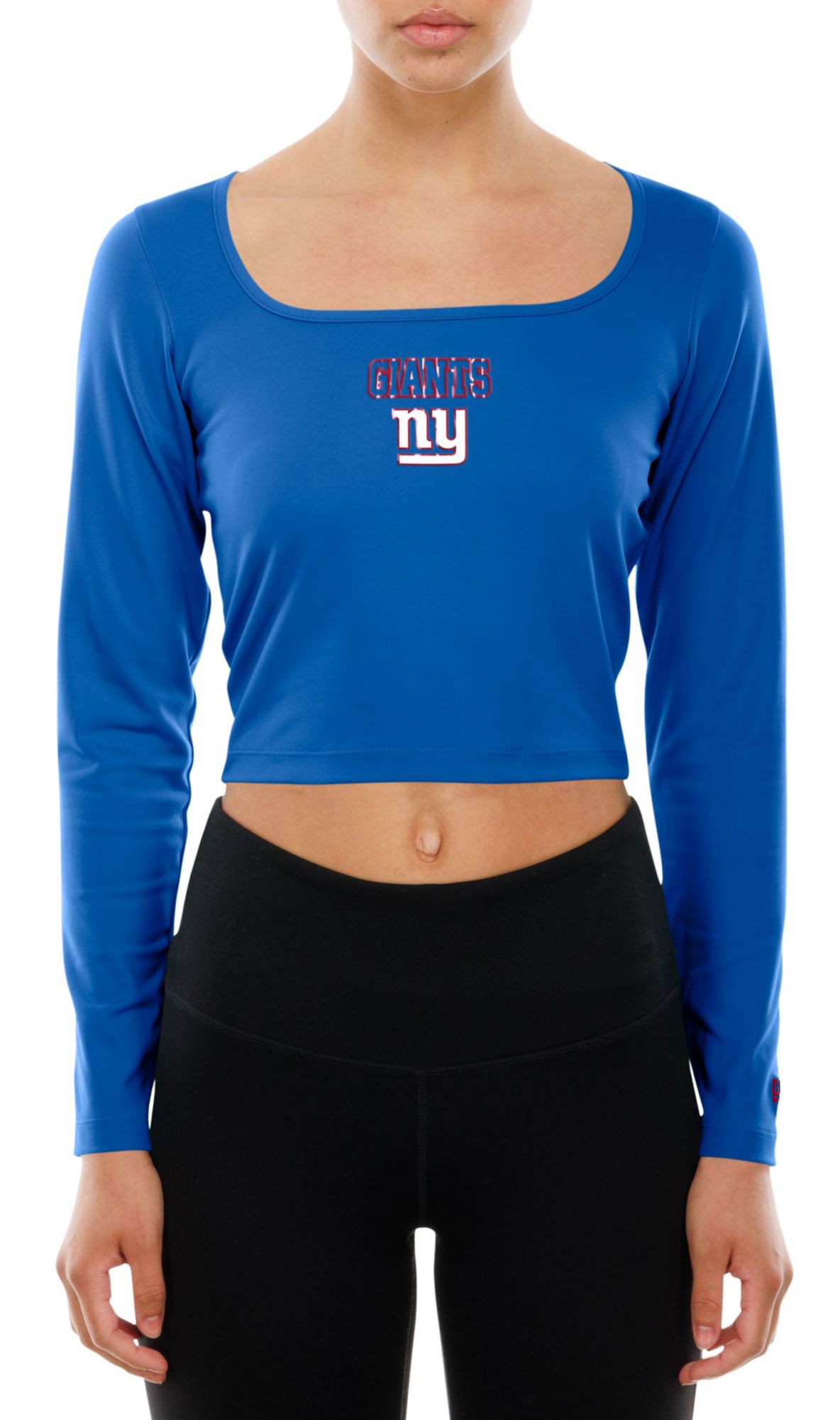 New Era Women's New York Giants Blue Fitted Square Neck Long Sleeve T-Shirt product image
