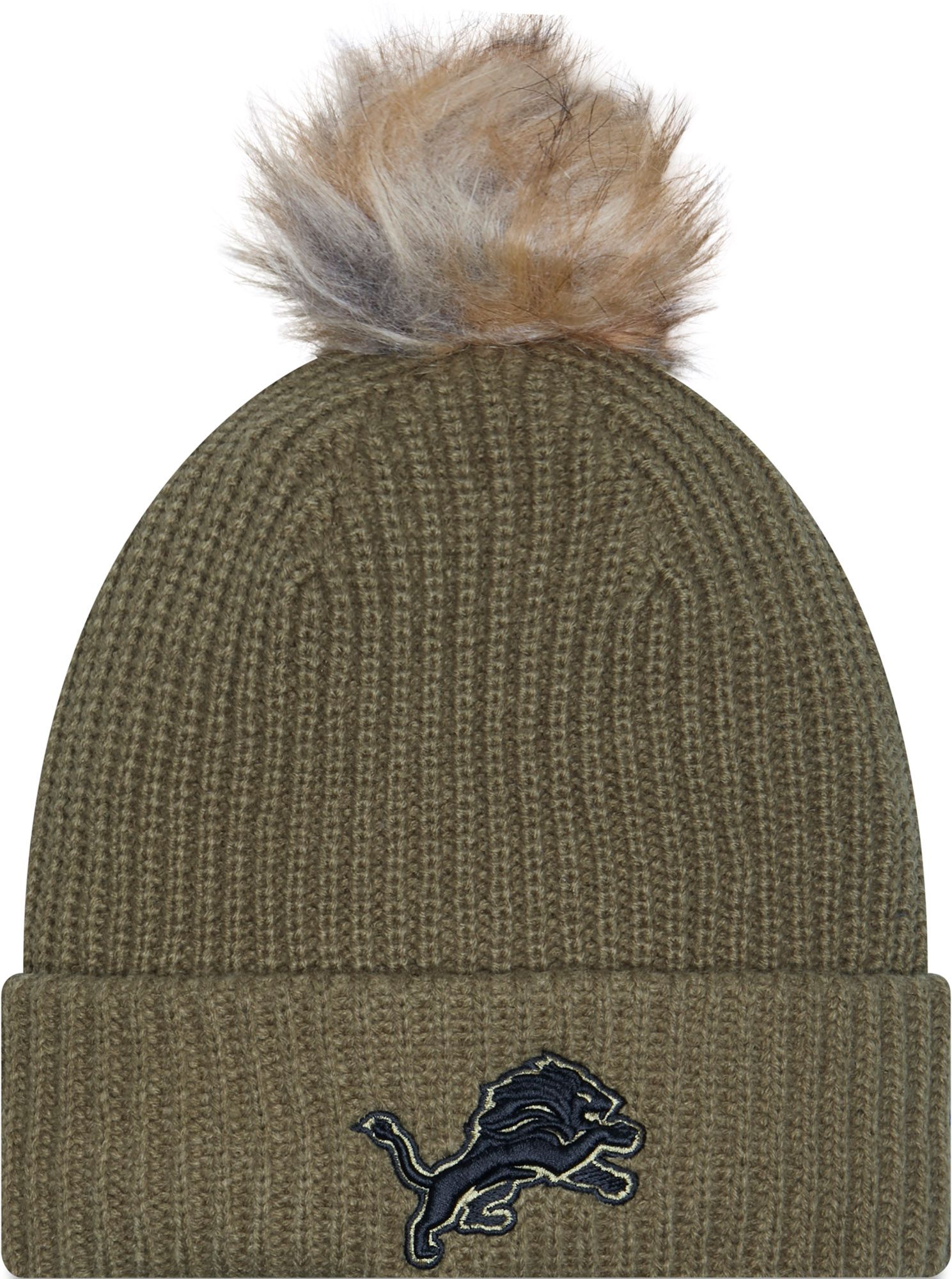 New Era Women's Detroit Lions Salute To Service 2025 Dark Moss Knit Beanie product image