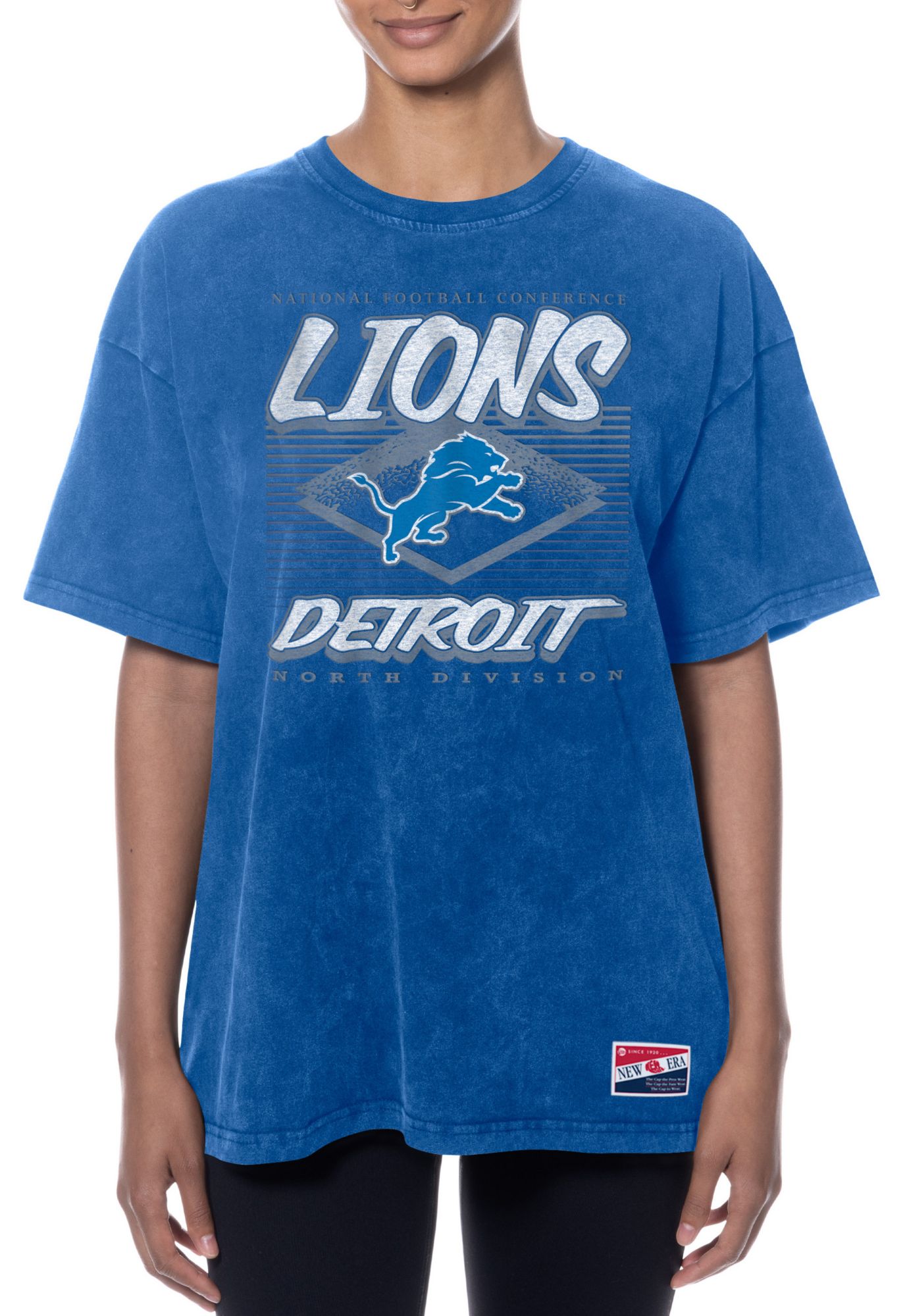 New Era Women's Detroit Lions Blue Washed T-Shirt product image