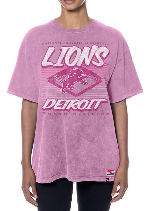 New Era Women's Detroit Lions Pastel Pink Washed T-Shirt product image
