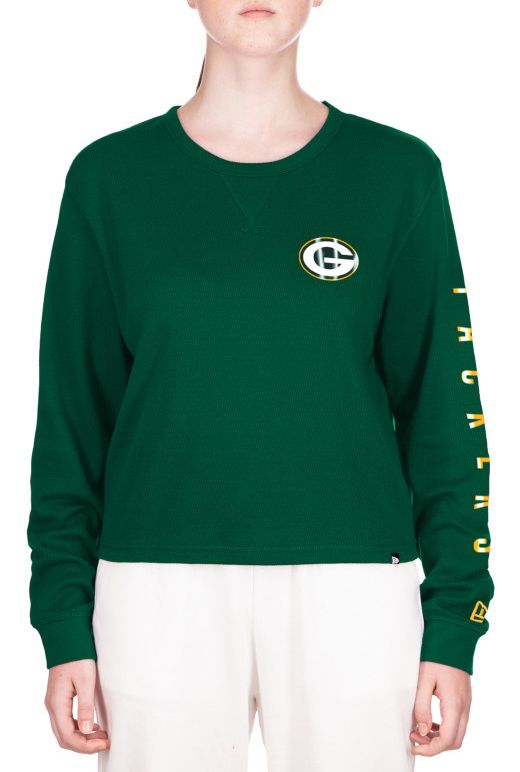 New Era Women's Green Bay Packers Dark Green Thermal Long Sleeve T-Shirt product image