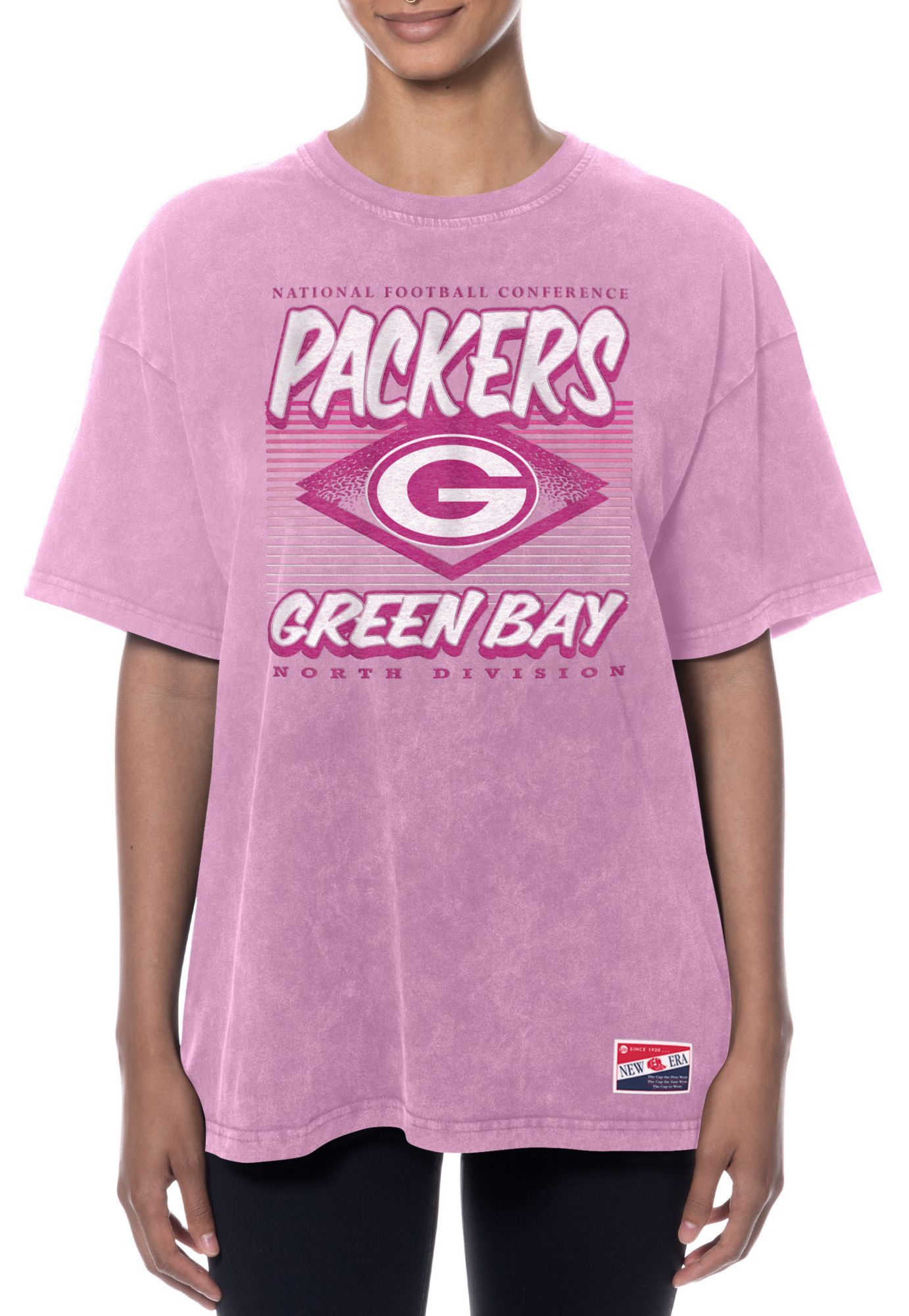 New Era Women's Green Bay Packers Pastel Pink Washed T-Shirt product image