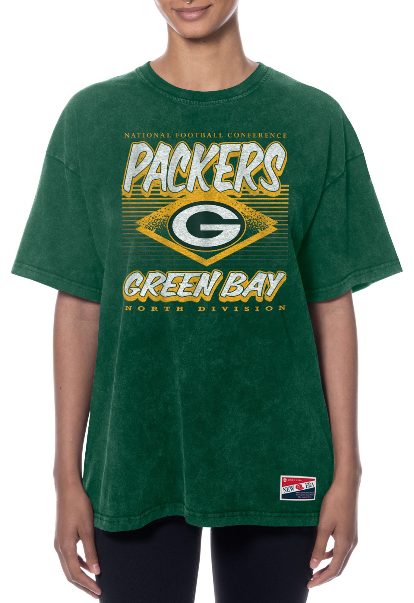 New Era Women's Green Bay Packers Dark Green Washed T-Shirt product image