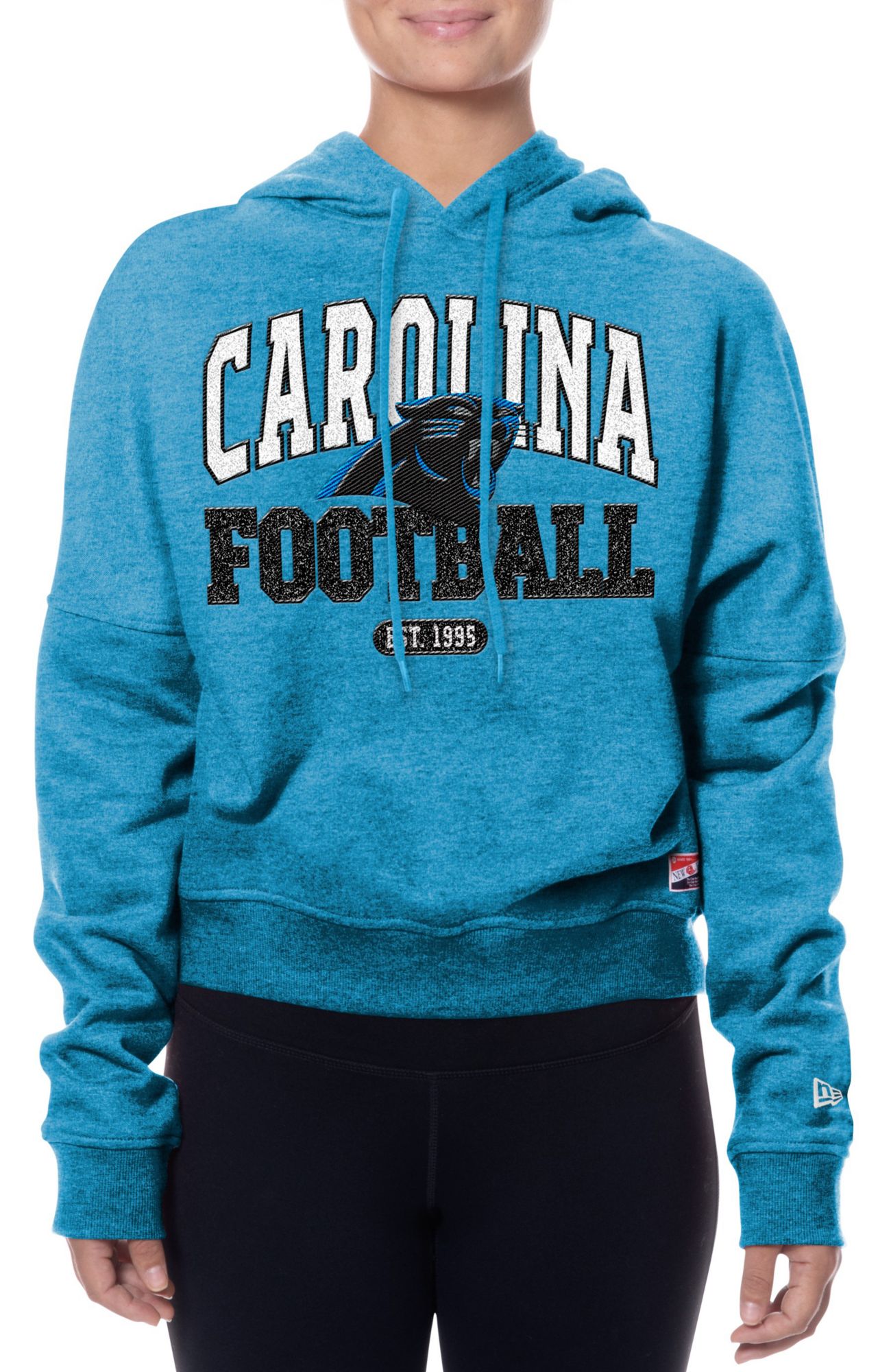 New Era Women's Carolina Panthers Medium Blue Applique Pullover Hoodie product image
