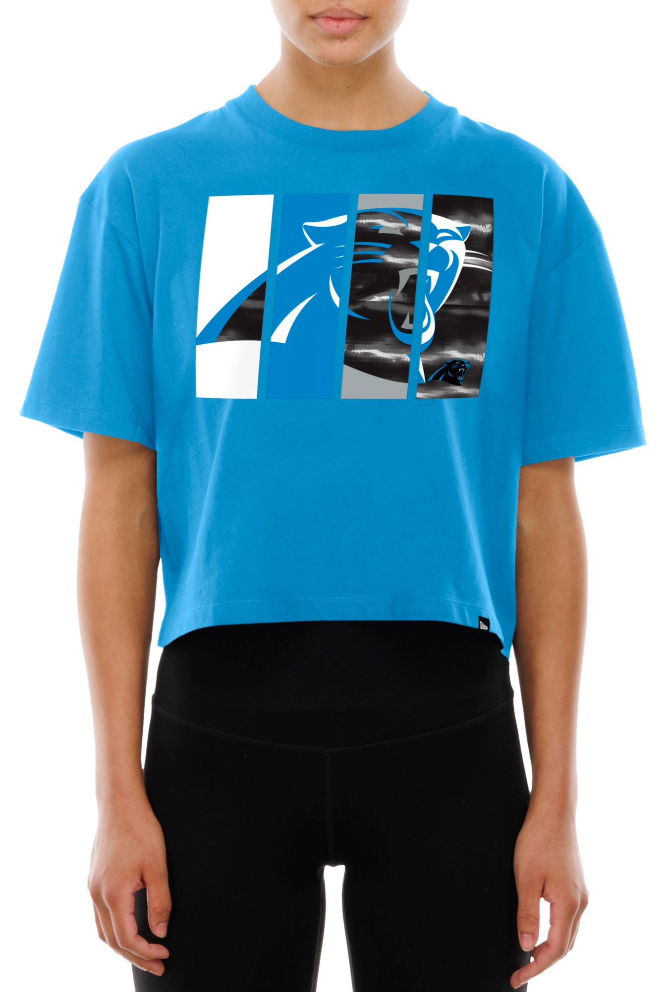 New Era Women's Carolina Panthers Blue Panel Boxy T-Shirt product image