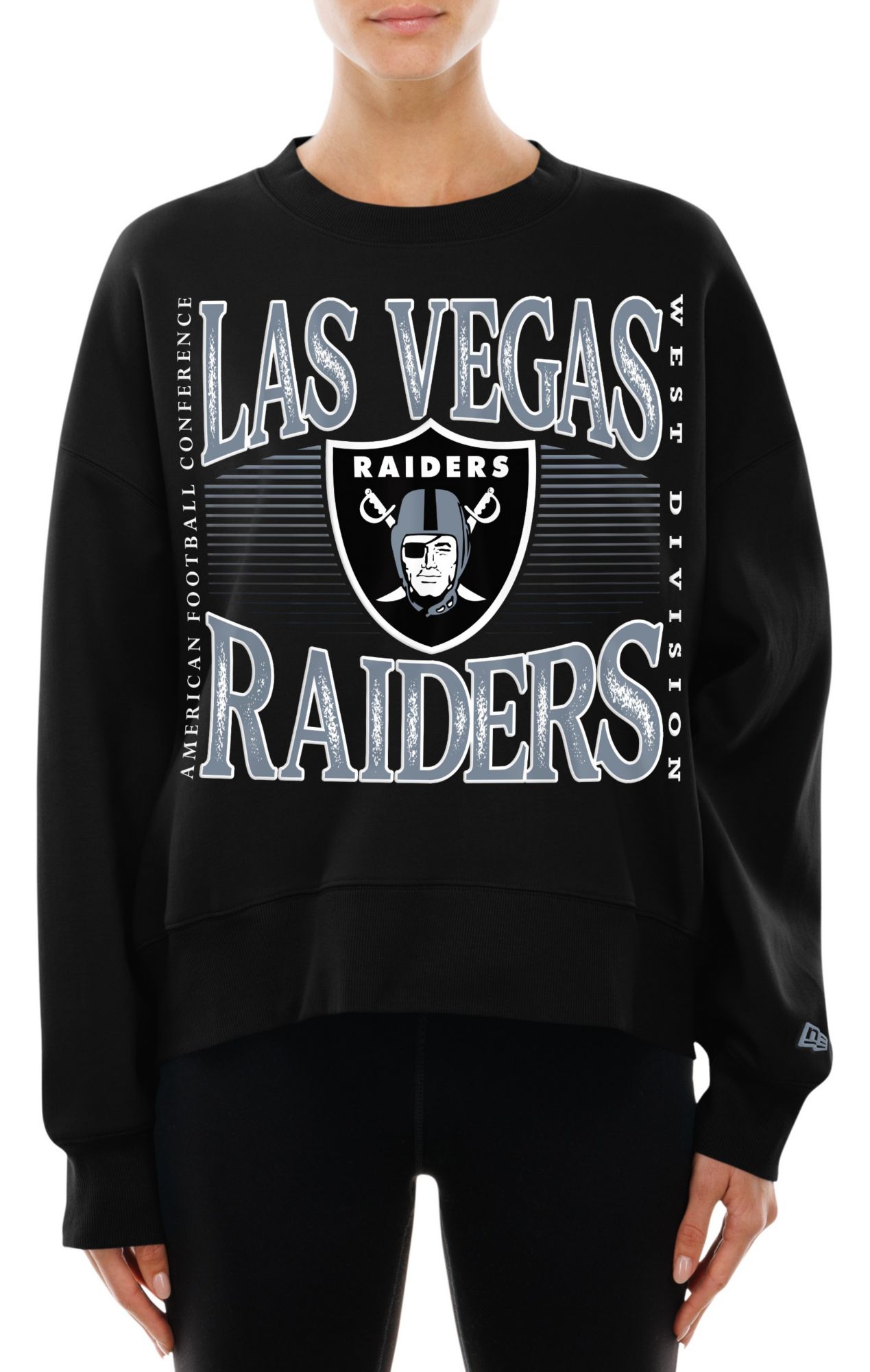 New Era Women's Las Vegas Raiders Black Tech Crew Pullover Sweatshirt product image