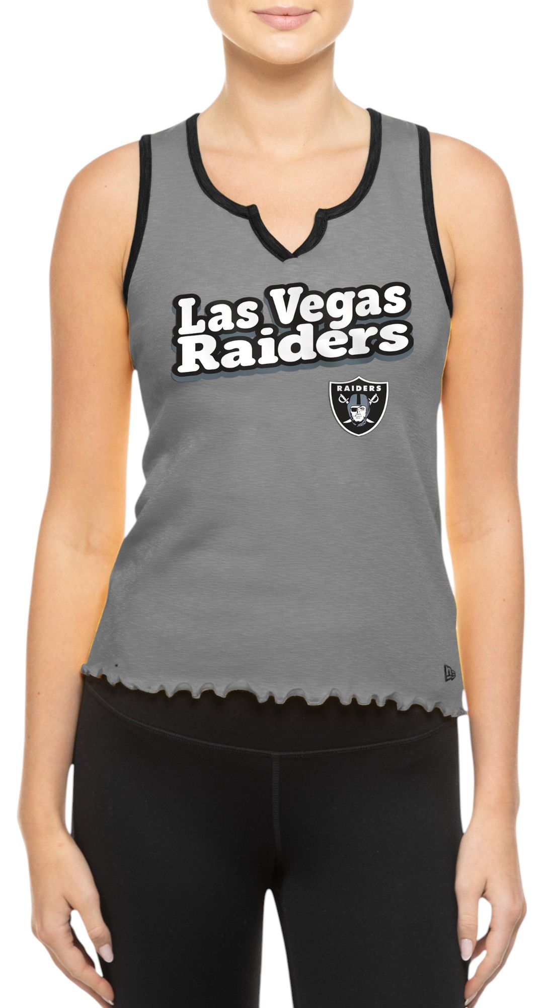 New Era Women's Las Vegas Raiders Grey Wave Edge Tank Top product image