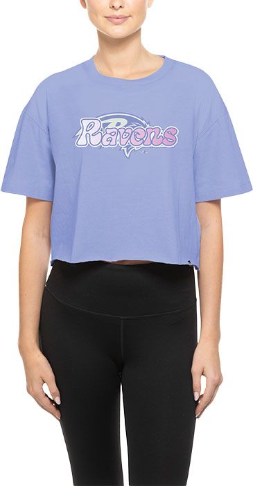 New Era Women's Baltimore Ravens Purple Cropped T-Shirt product image