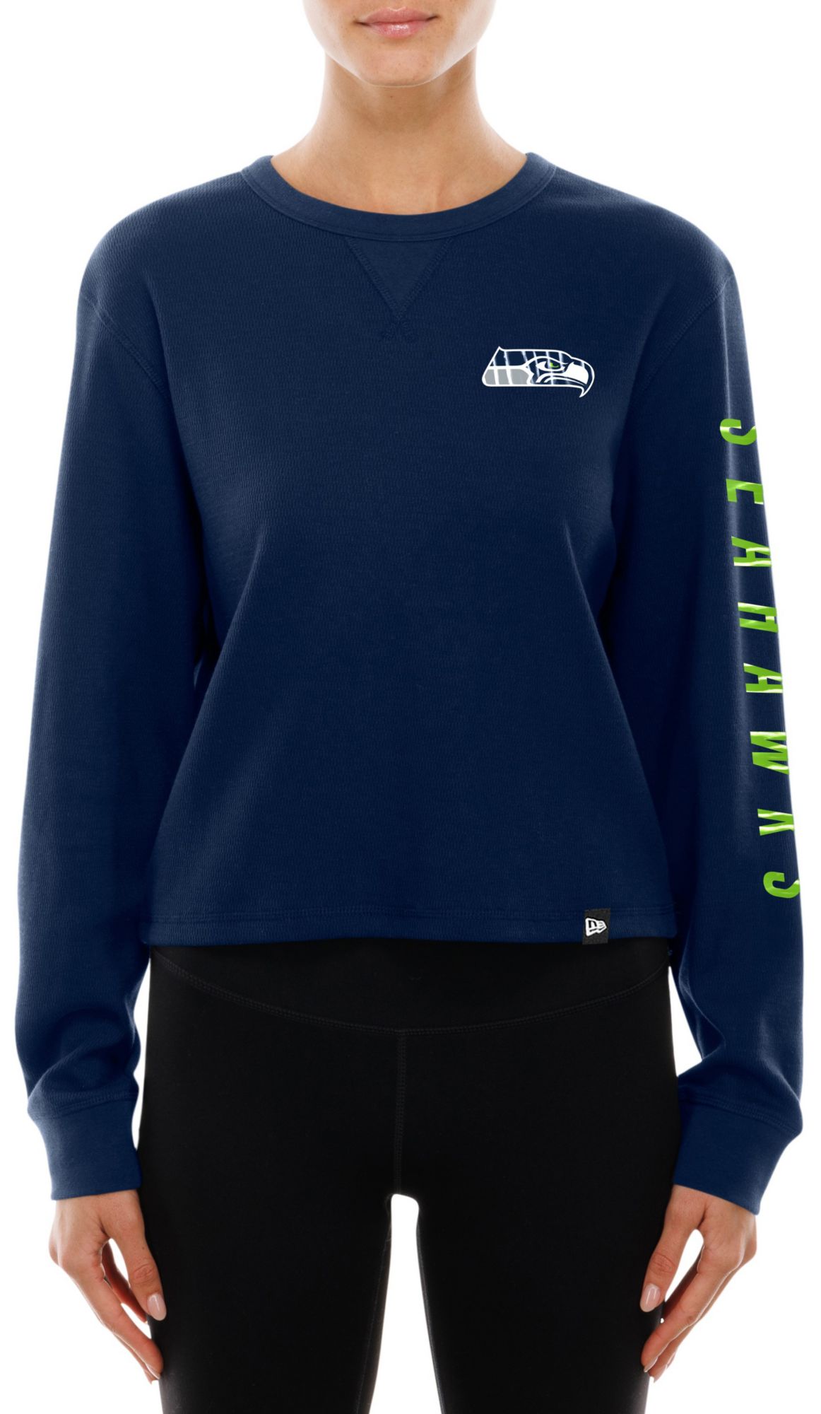 New Era Women's Seattle Seahawks Dark Blue Thermal Long Sleeve T-Shirt product image