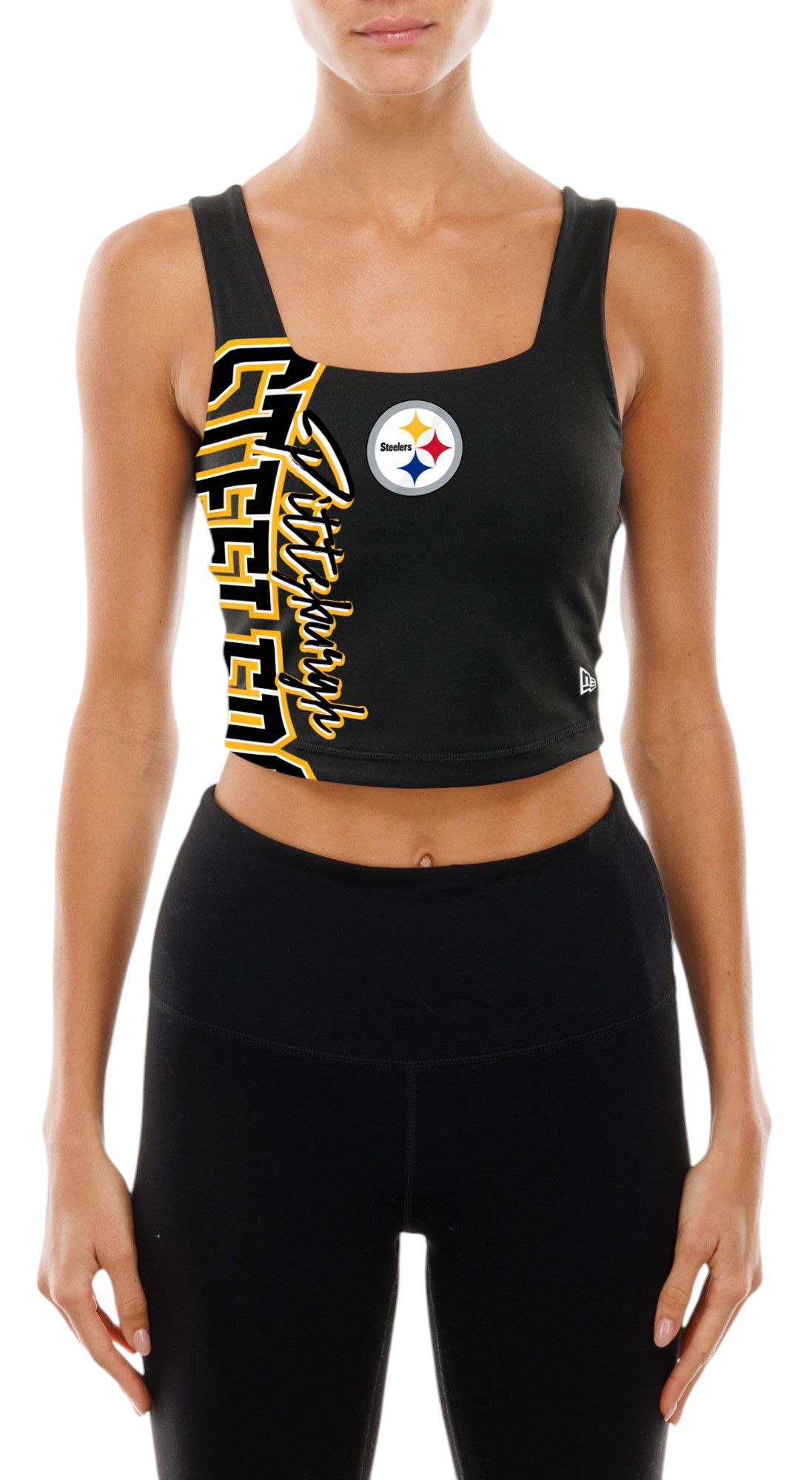New Era Women's Pittsburgh Steelers Black Reversible Tank Top product image