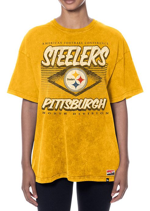 New Era Women's Pittsburgh Steelers Black Washed T-Shirt product image