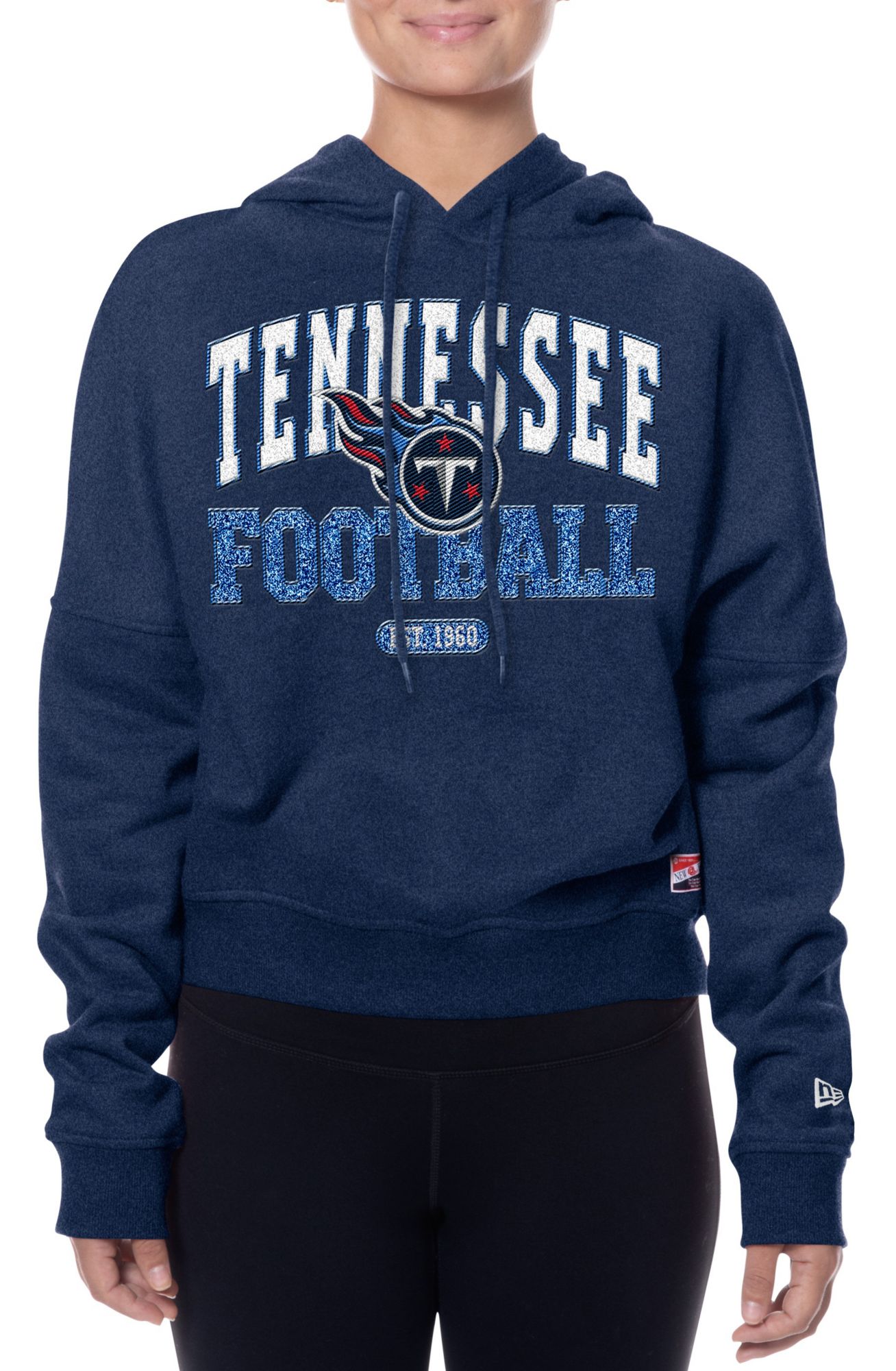 New Era Women's Tennessee Titans Navy Applique Pullover Hoodie product image