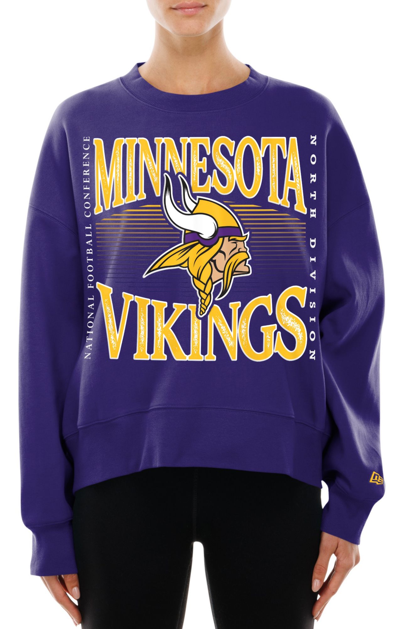 New Era Women's Minnesota Vikings Purple Tech Crew Pullover Sweatshirt product image