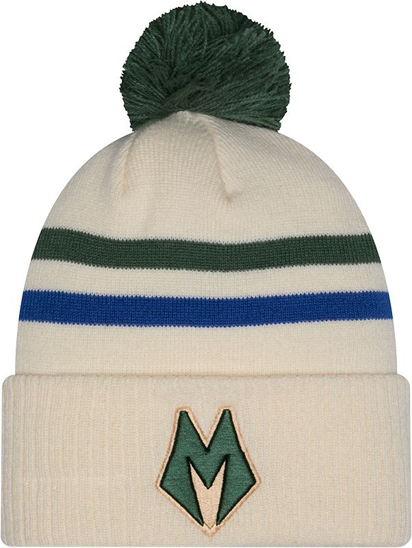 New Era Youth 2025-26 City Edition Milwaukee Bucks Logo Pom Knit Beanie product image