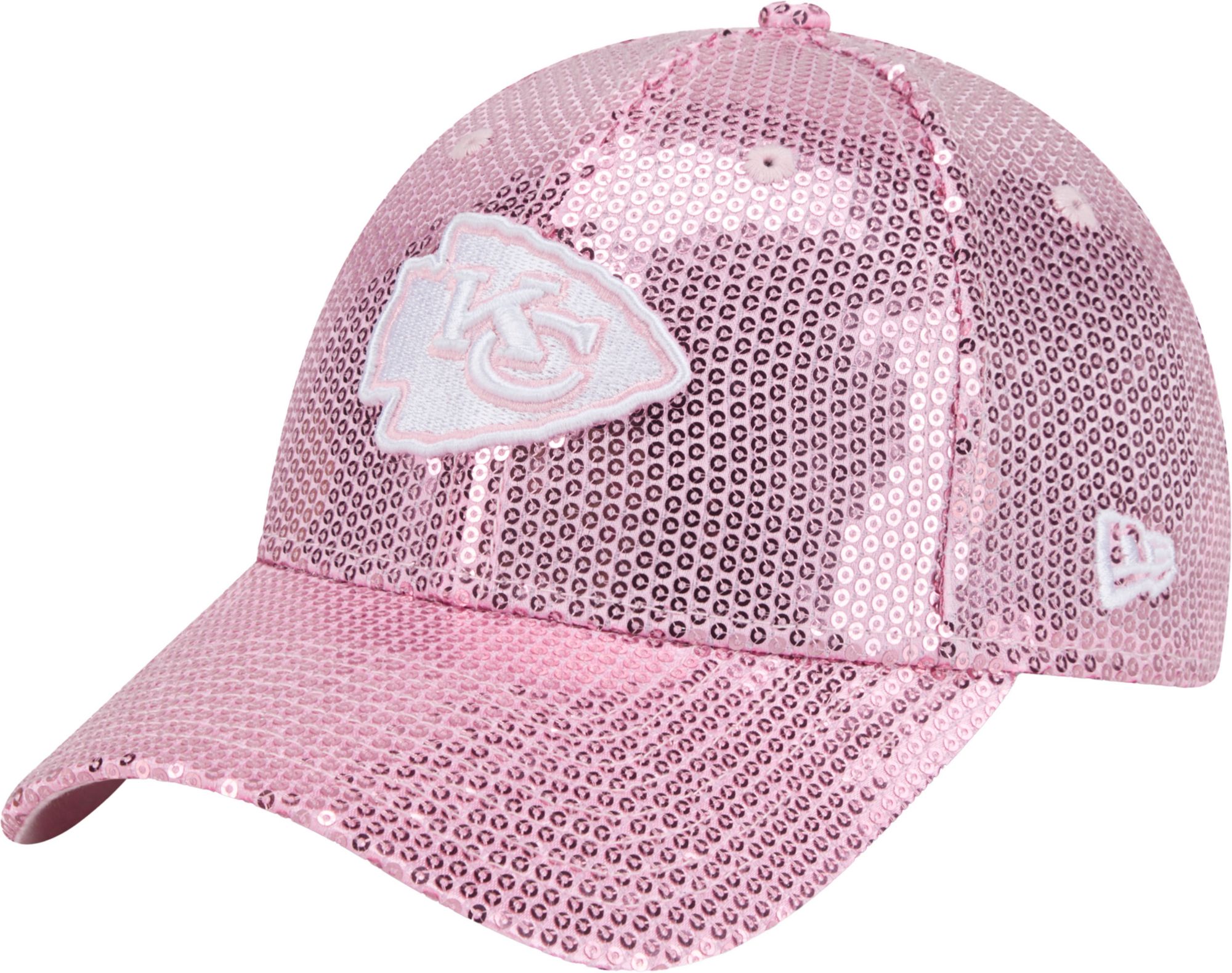 New Era Youth Kansas City Chiefs Pink Sequin 9Forty Adjustable Hat product image