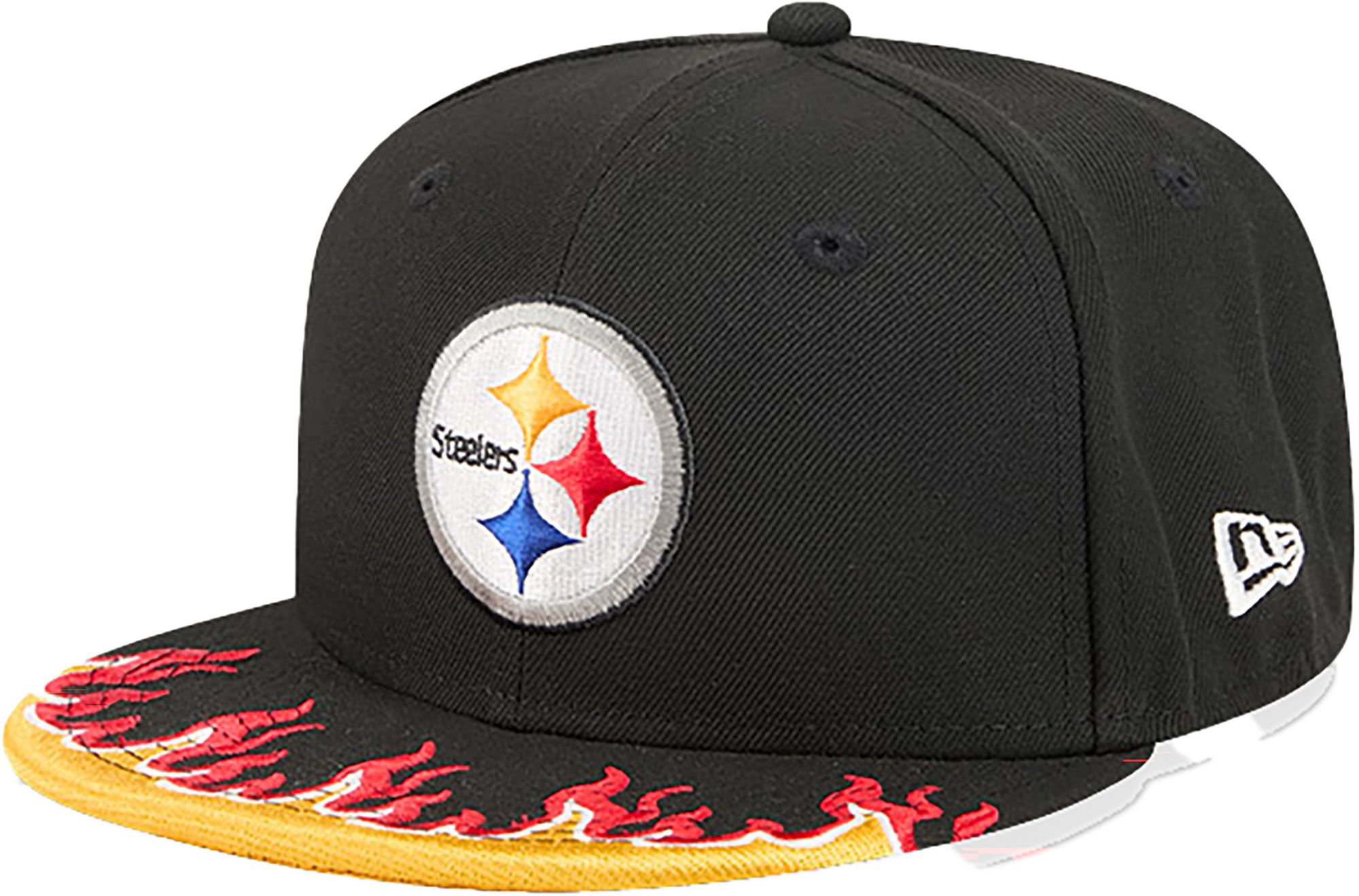 New Era Youth Pittsburgh Steelers Black Flame 9Fifty Adjustable Hat product image