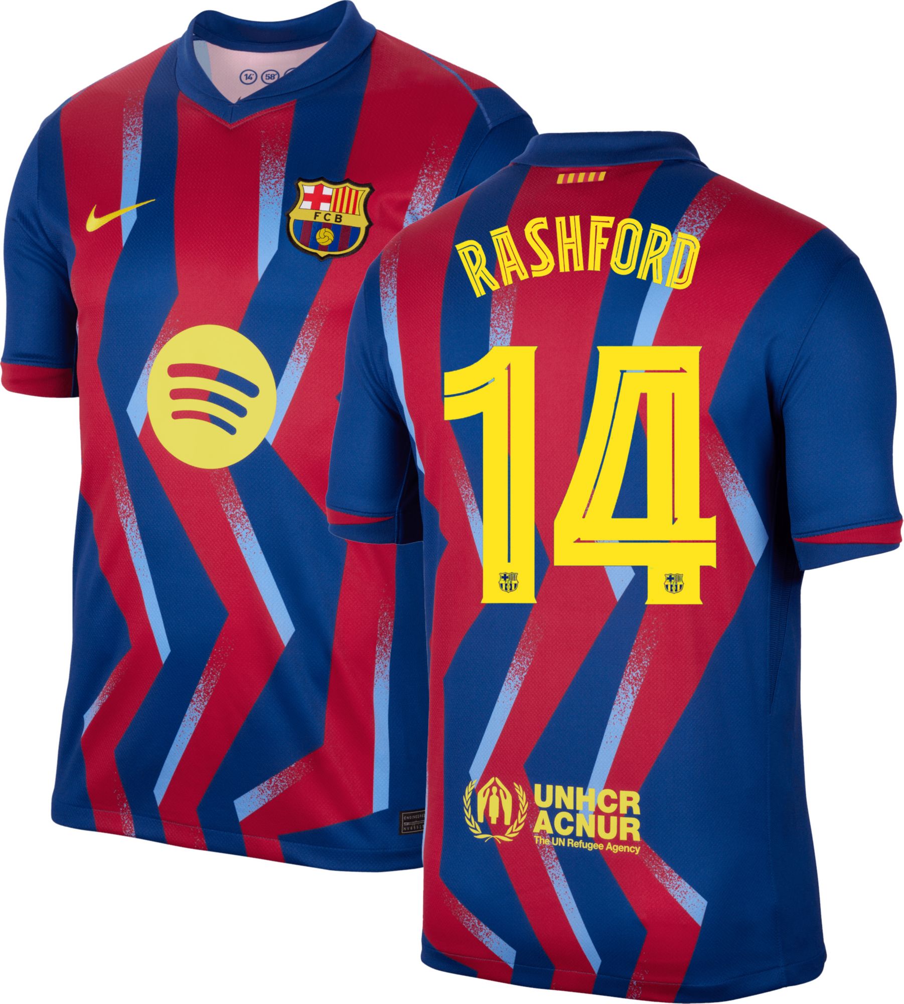 Nike Adult FC Barcelona Marcus Rashford #14 2025-26 Fourth Replica