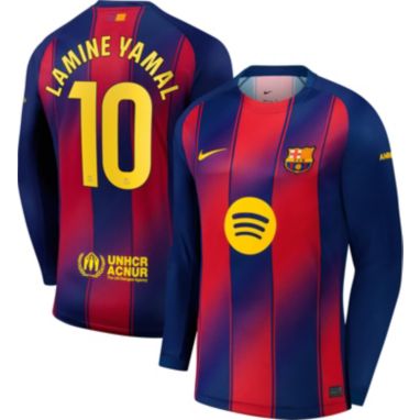 Nike Adult FC Barcelona Lamine Yamal #10 Long Sleeve Replica