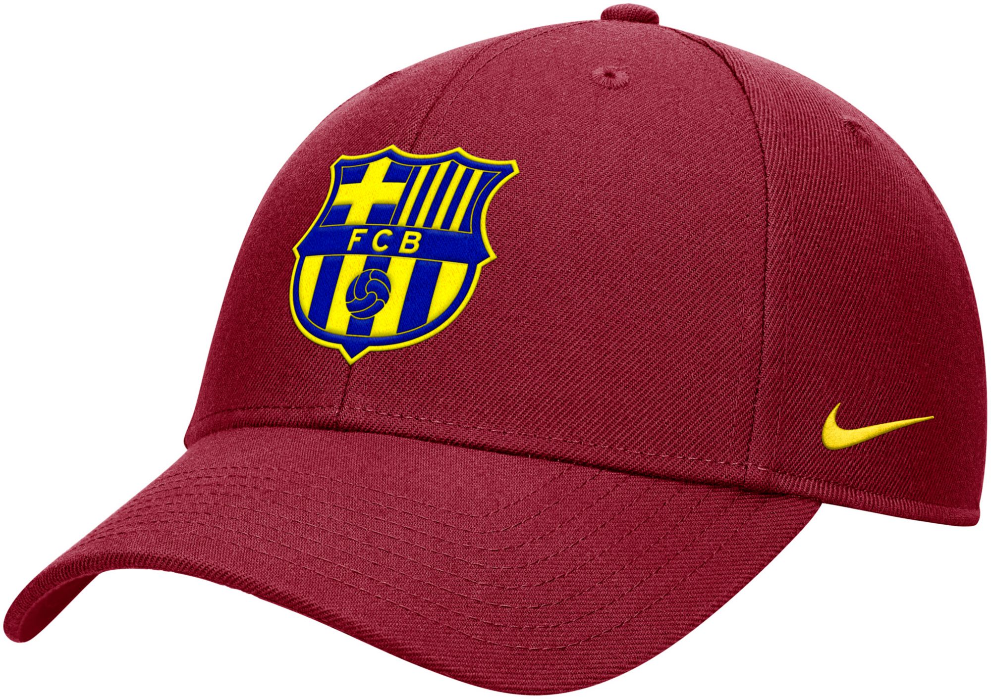 Nike Adult FC Barcelona Crimson Team Logo Home Stretch Adjustable Hat product image