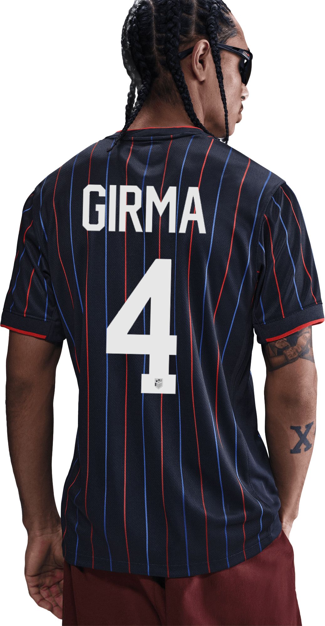 Nike Adult 2025 USWNT Naomi Girma #4 Navy Away Replica Jersey product image