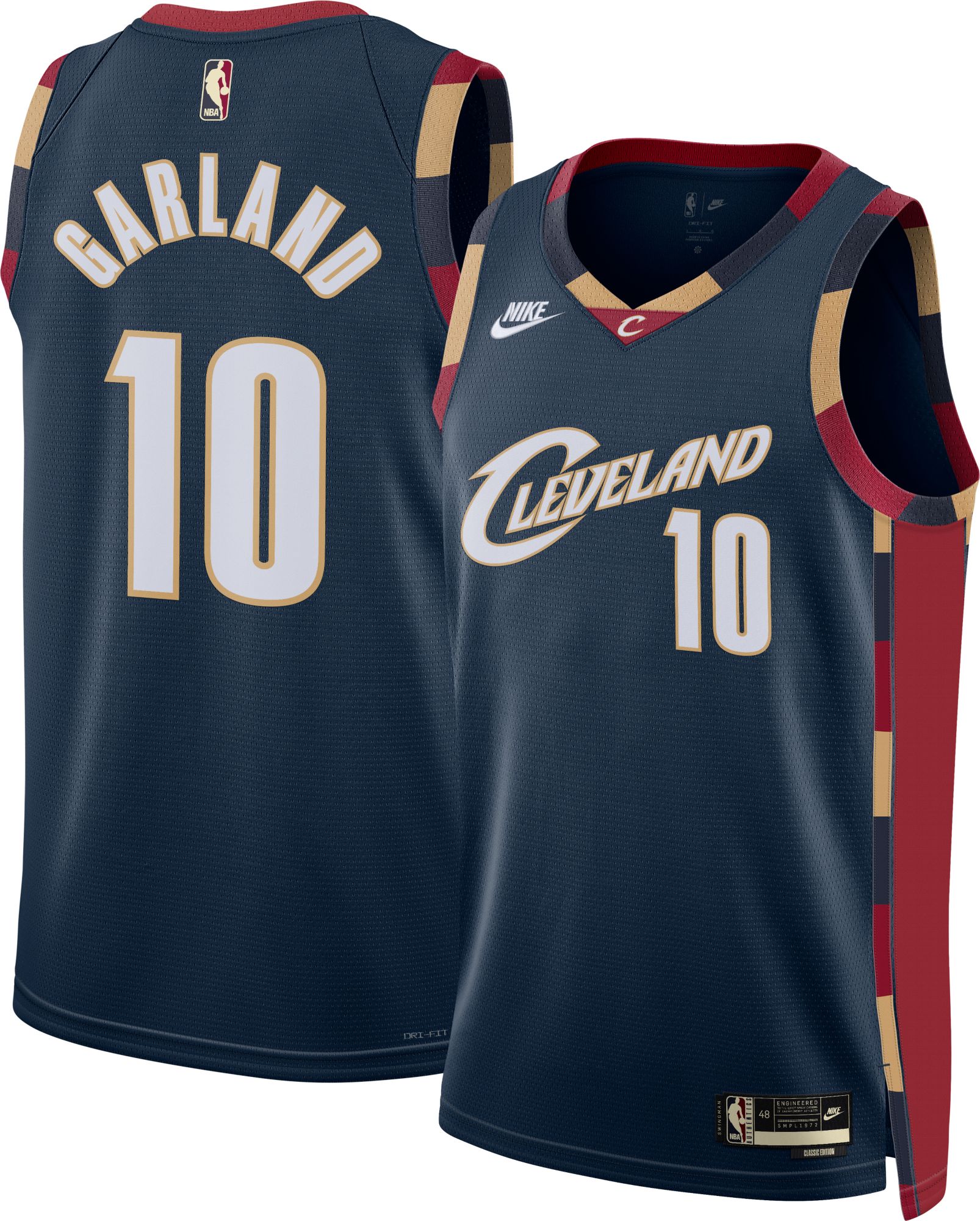 Nike Adult Cleveland Cavaliers Darius Garland #10 Navy Hardwood Classics Swingman Jersey product image