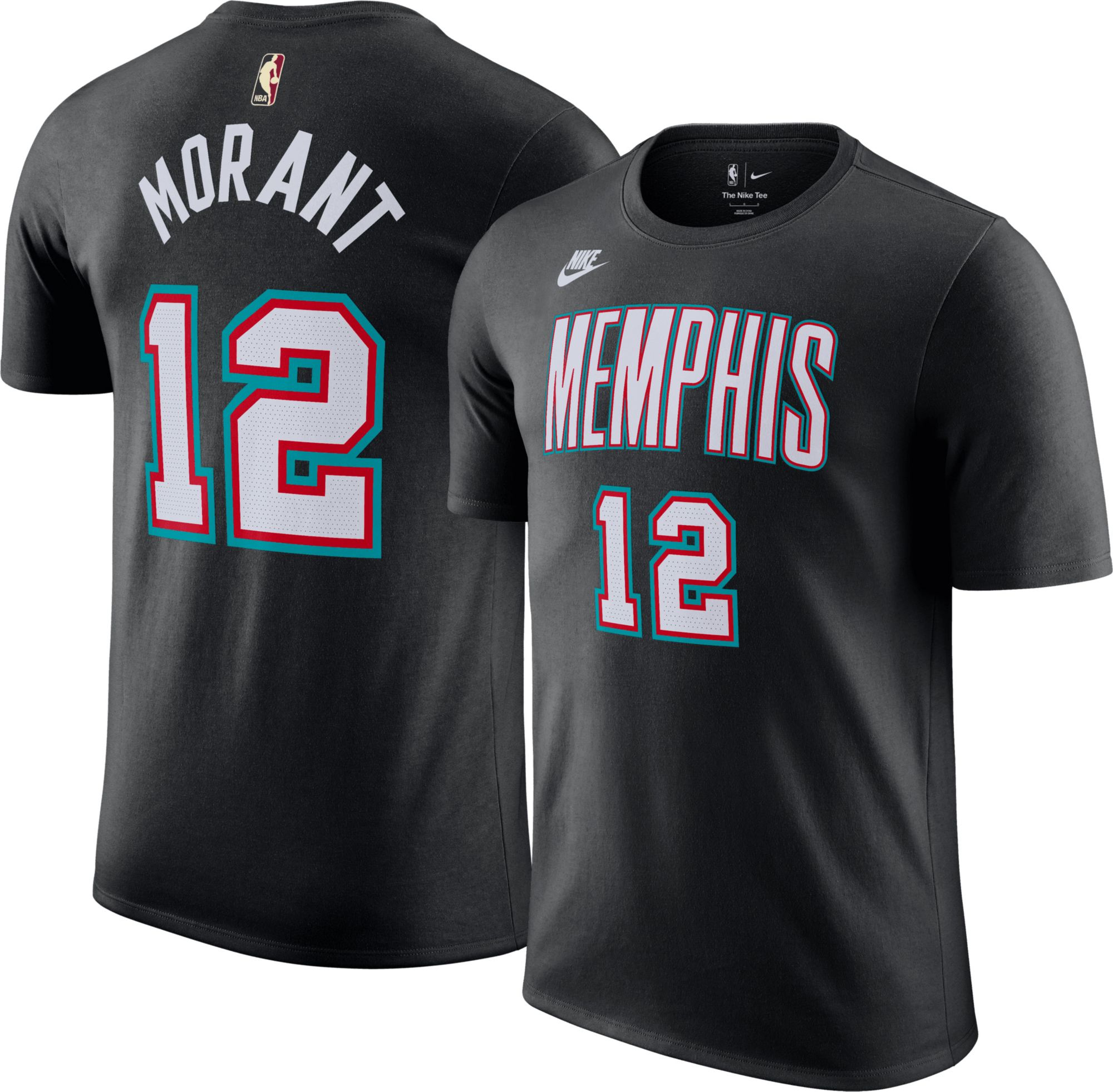 Nike Adult Memphis Grizzlies Ja Morant #12 Black Hardwood Classics T-Shirt product image