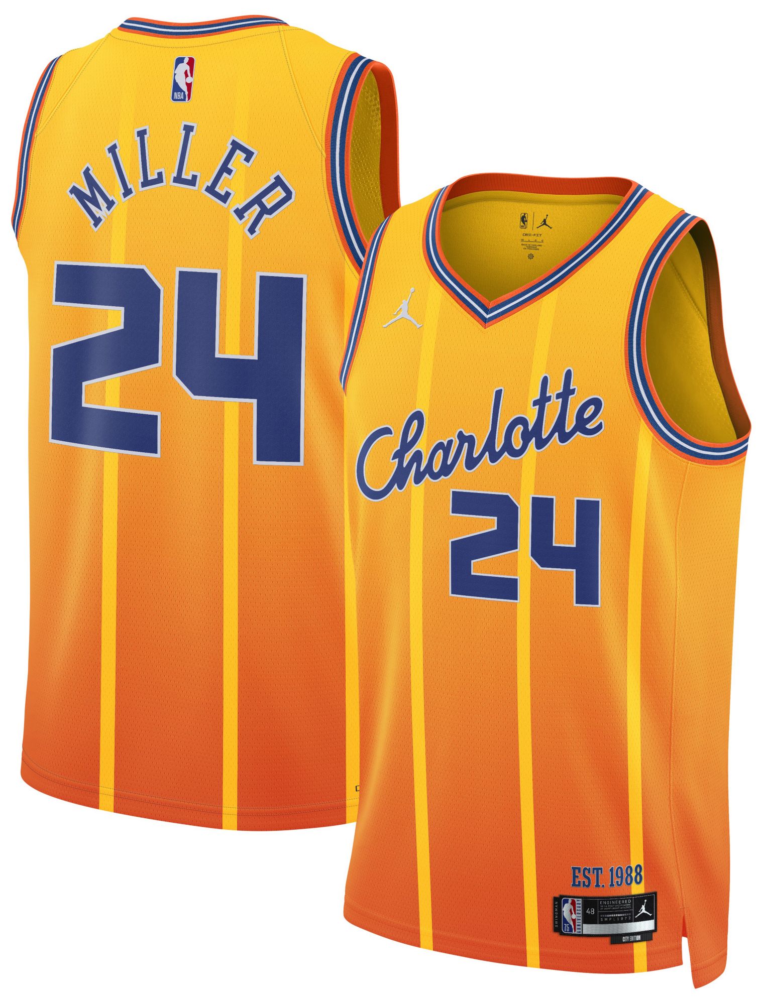 Jordan Adult 2025-26 City Edition Charlotte Hornets Brandon Miller #24 Swingman Jersey product image