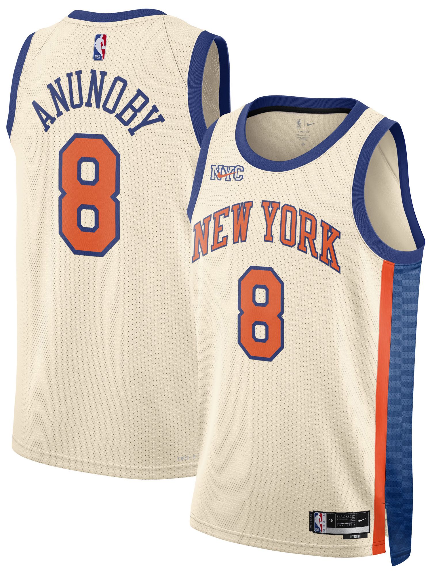 Nike Adult 2025-26 City Edition New York Knicks OG Anunoby #8 Swingman Jersey product image