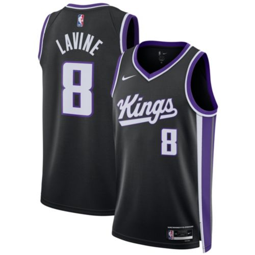 Nike Adult Sacramento Kings Zach LaVine #8 Purple Hardwood