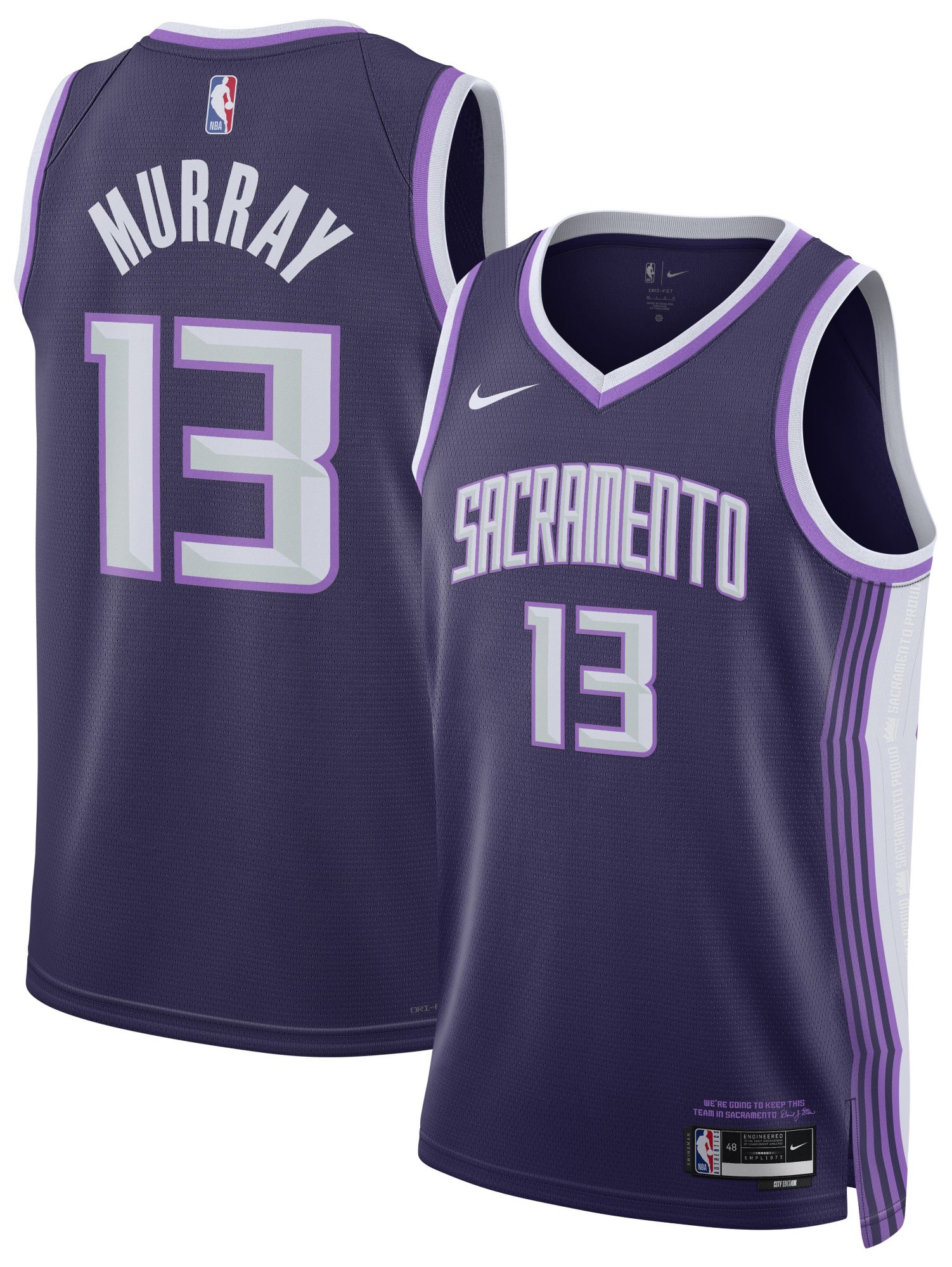 Nike Adult 2025-26 City Edition Sacramento Kings Keegan Murray #13 Swingman Jersey product image