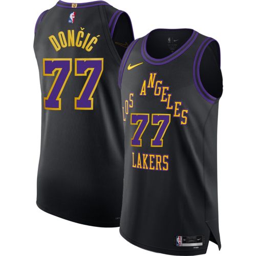 Jordan Adult Los Angeles Lakers Luka Doncic #77 Purple Authentic