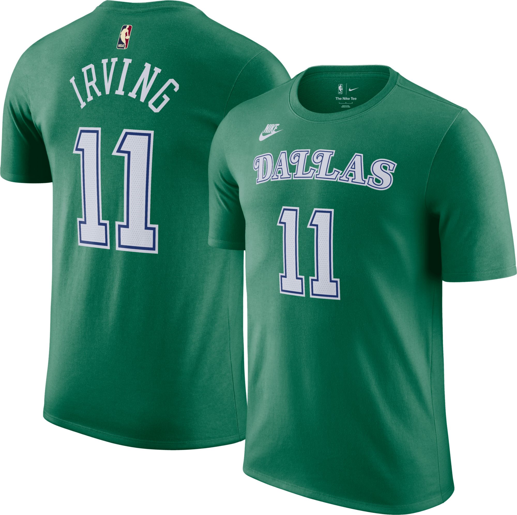 Nike Adult Dallas Mavericks Kyrie Irving #11 Hardwood Classics Green T-Shirt product image