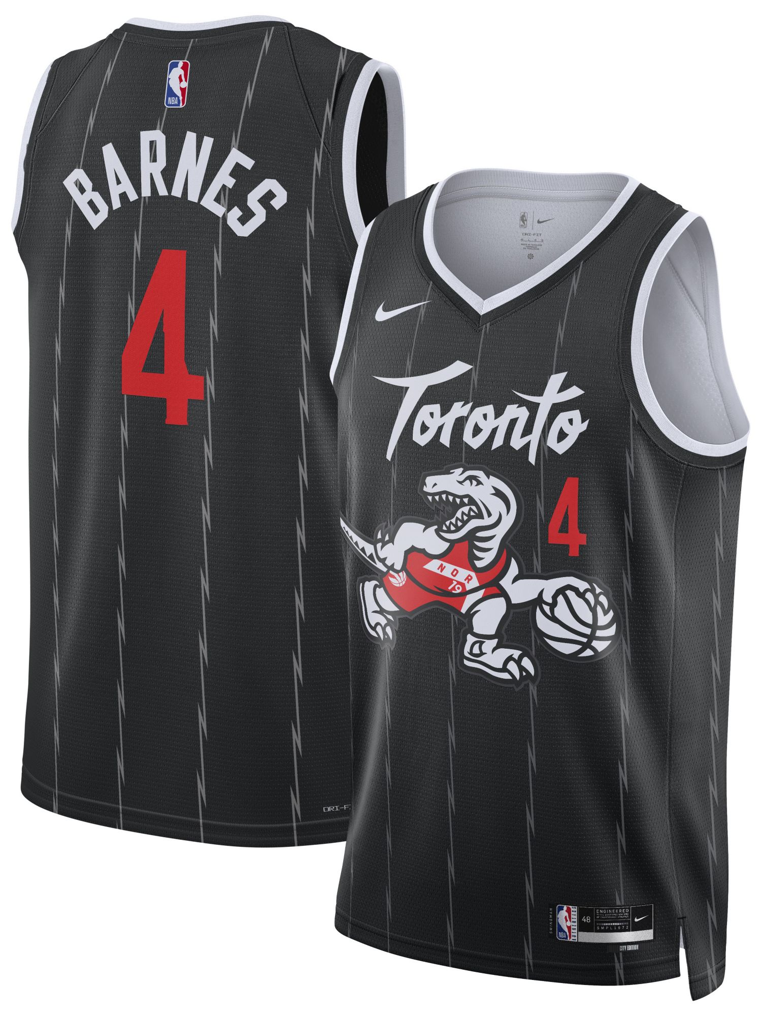 Nike Adult 2025-26 City Edition Toronto Raptors Scottie Barnes #4 Swingman Jersey product image