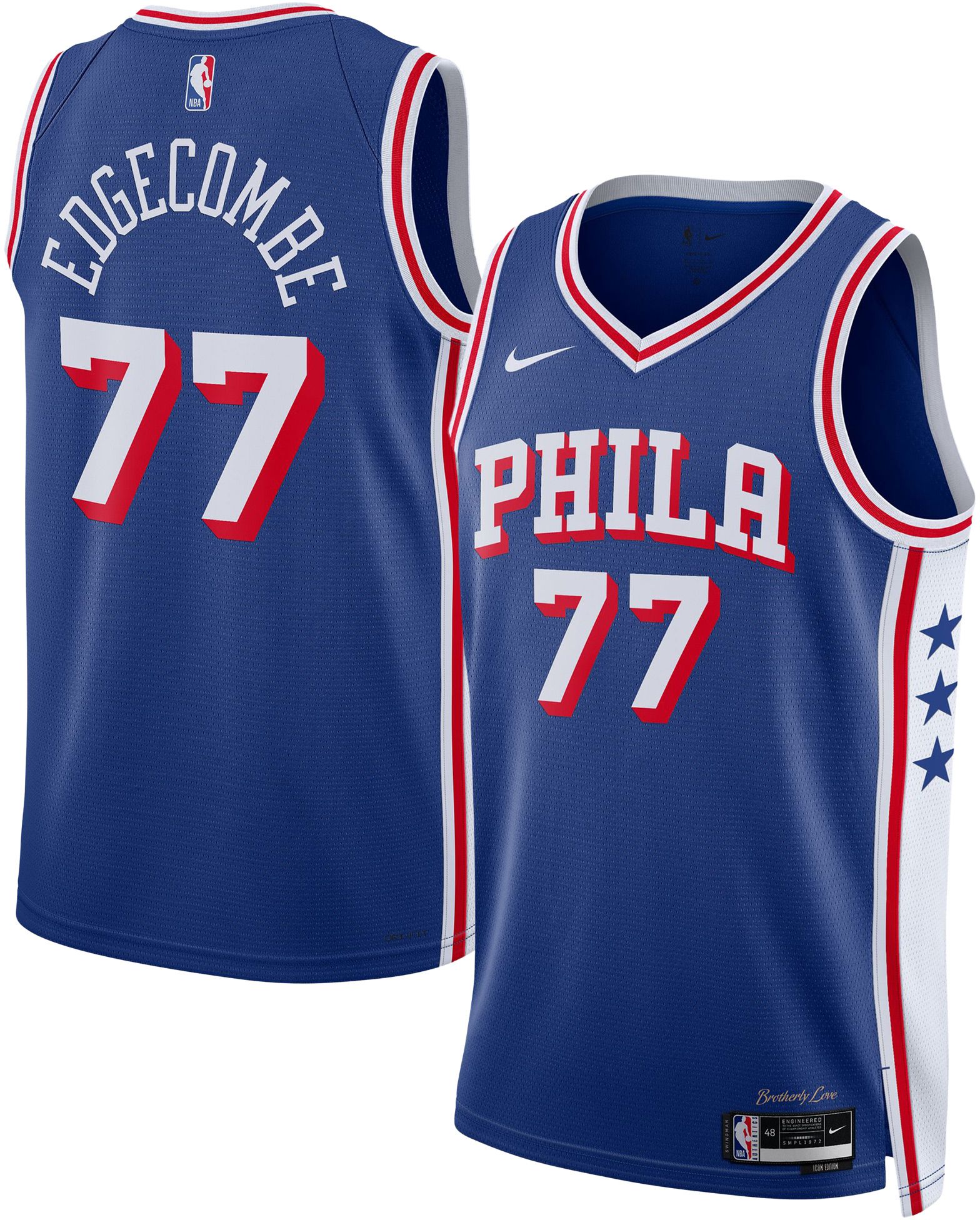 Nike Adult Philadelphia 76ers V.J. Edgecombe #77 Swingman Icon Jersey product image