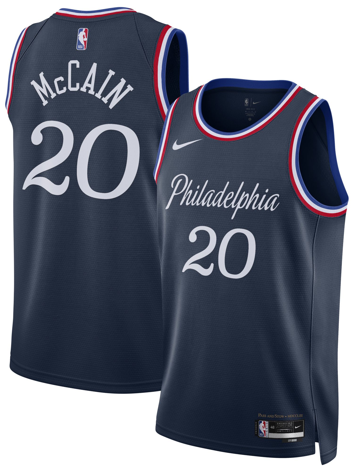 Nike Adult 2025-26 City Edition Philadelphia 76ers Jared McCain #20 Swingman Jersey product image