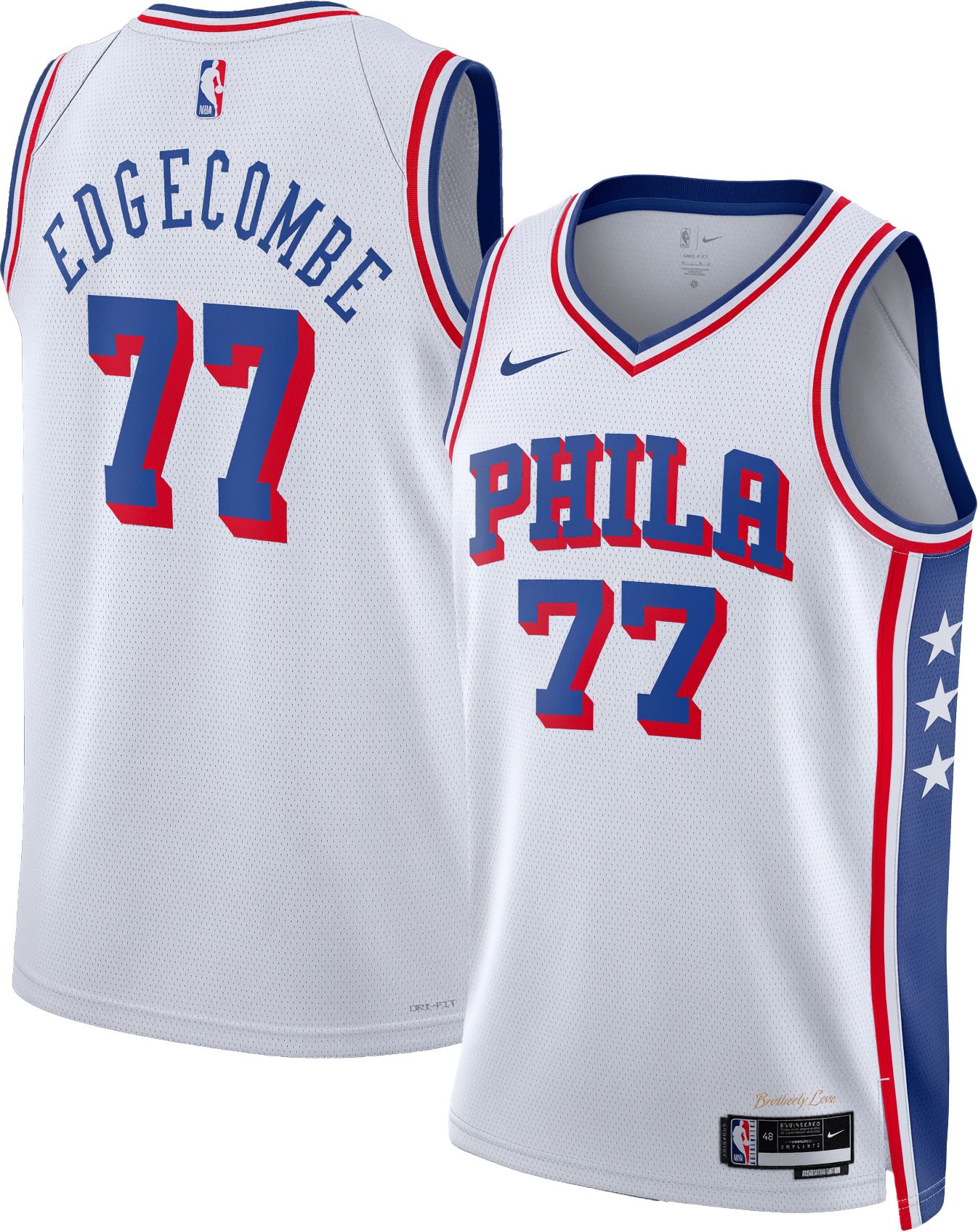 Nike Adult Philadelphia 76ers V.J. Edgecombe #77 Swingman Association Jersey product image