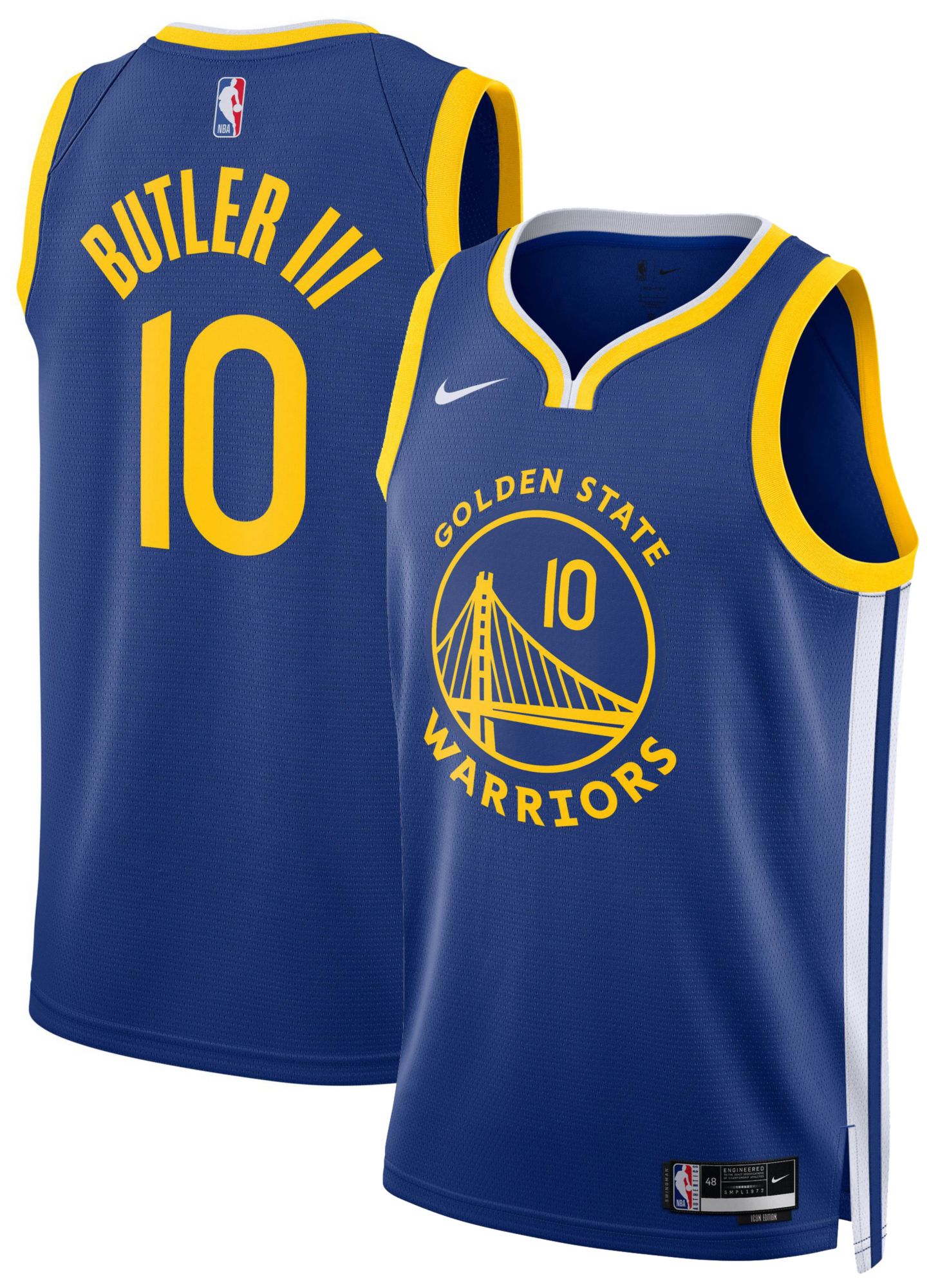 Nike Adult Golden State Warriors Jimmy Butler #10 Blue Replica Icon Jersey product image