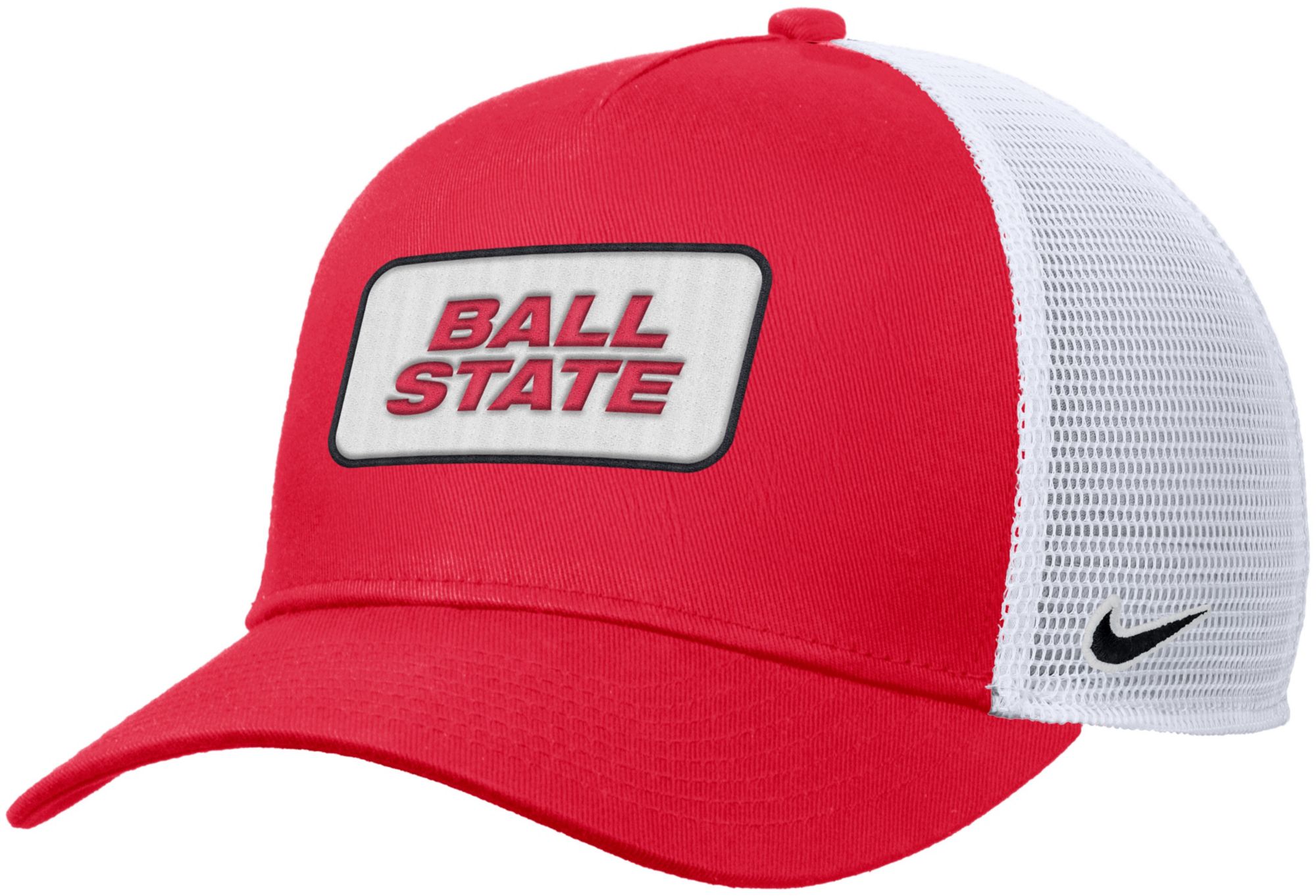 Nike Adult Ball State Cardinals Red Rise Twill Patch Trucker Hat product image