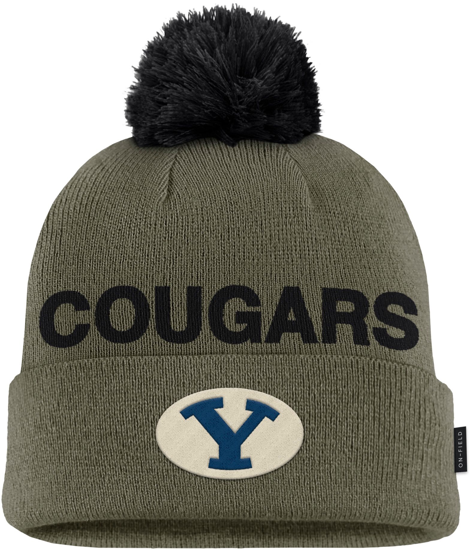 Nike Adult BYU Cougars Medium Olive 2025 Military Appreciation Knit Beanie product image